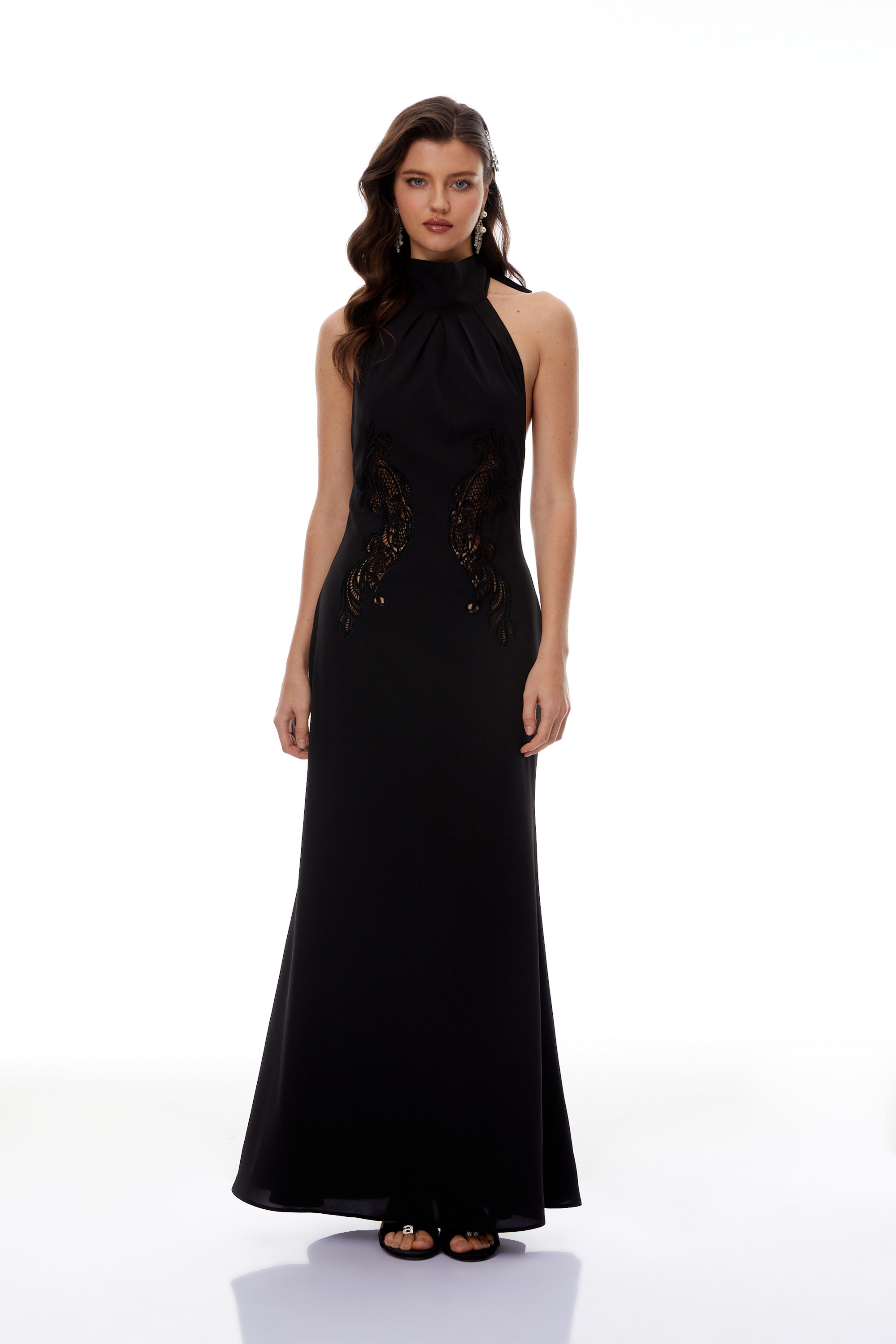 Radmila Black Halterneck Cut-Out Maxi Dress