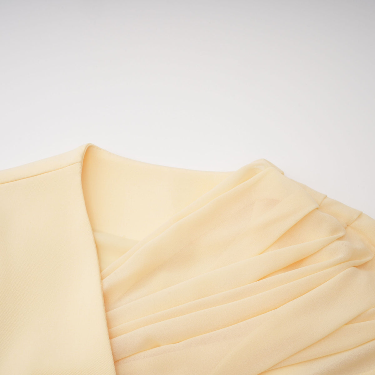 raisa yellow draped cape top & trousers set