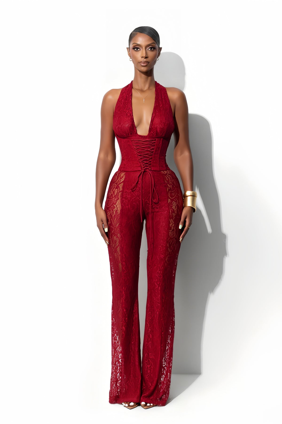 Rosalind Lace Corset Jumpsuit (Final Sale-US Only)