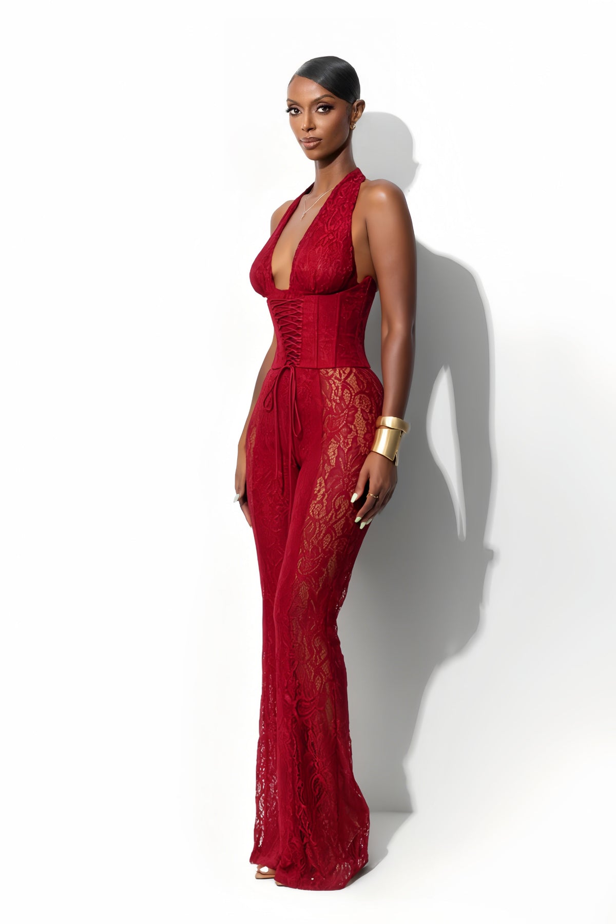 Rosalind Lace Corset Jumpsuit