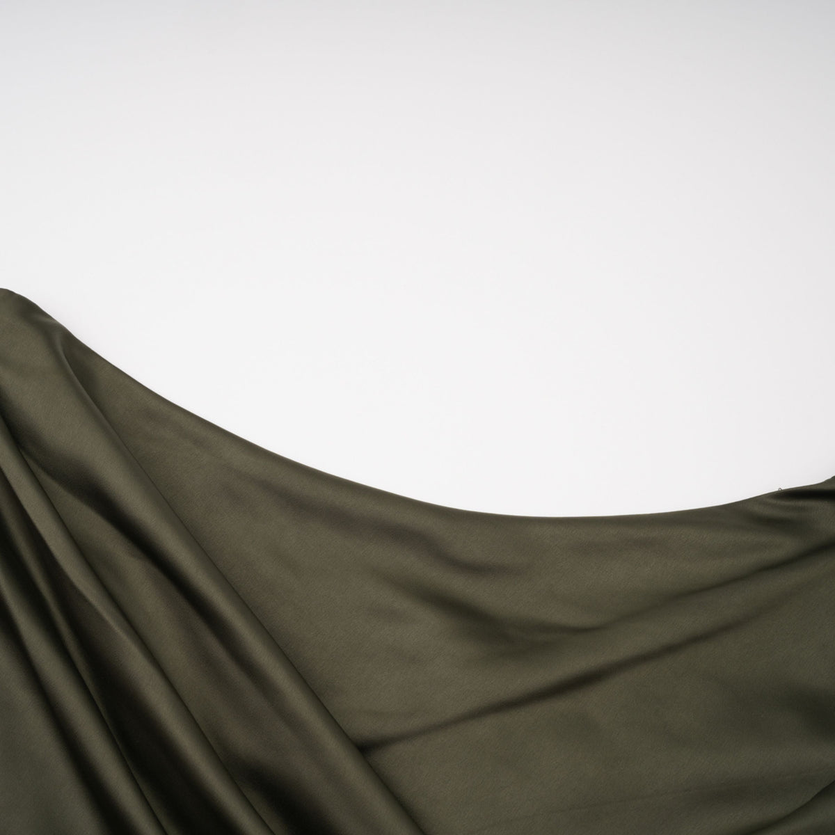 Roshan Emerald Green One Shoulder Satin Maxi Dress