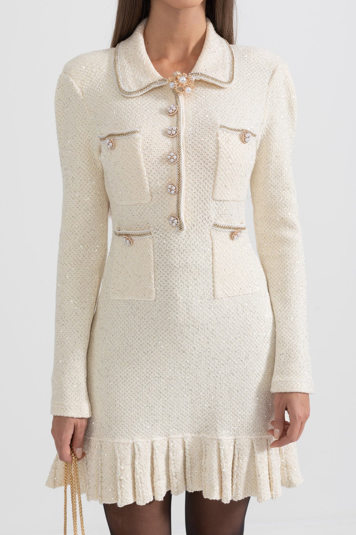 Esmee Ivoire Knit Textured Dress