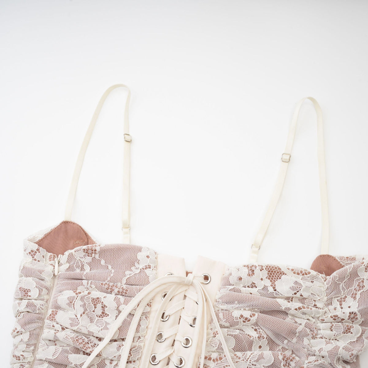 Valérie white floral lace mesh maxi dress (Final Sale-US Only)