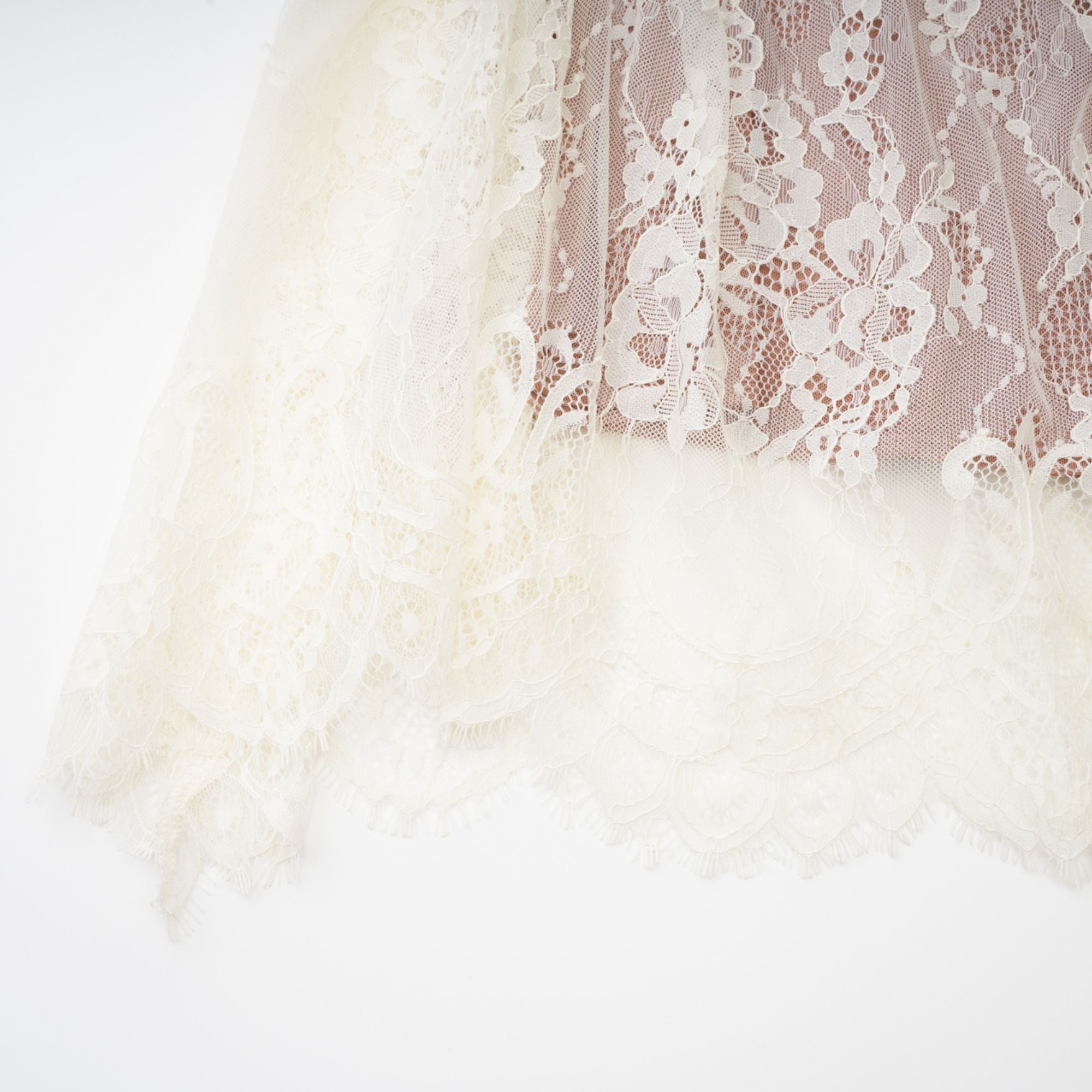Valérie white floral lace mesh maxi dress (Final Sale-US Only)