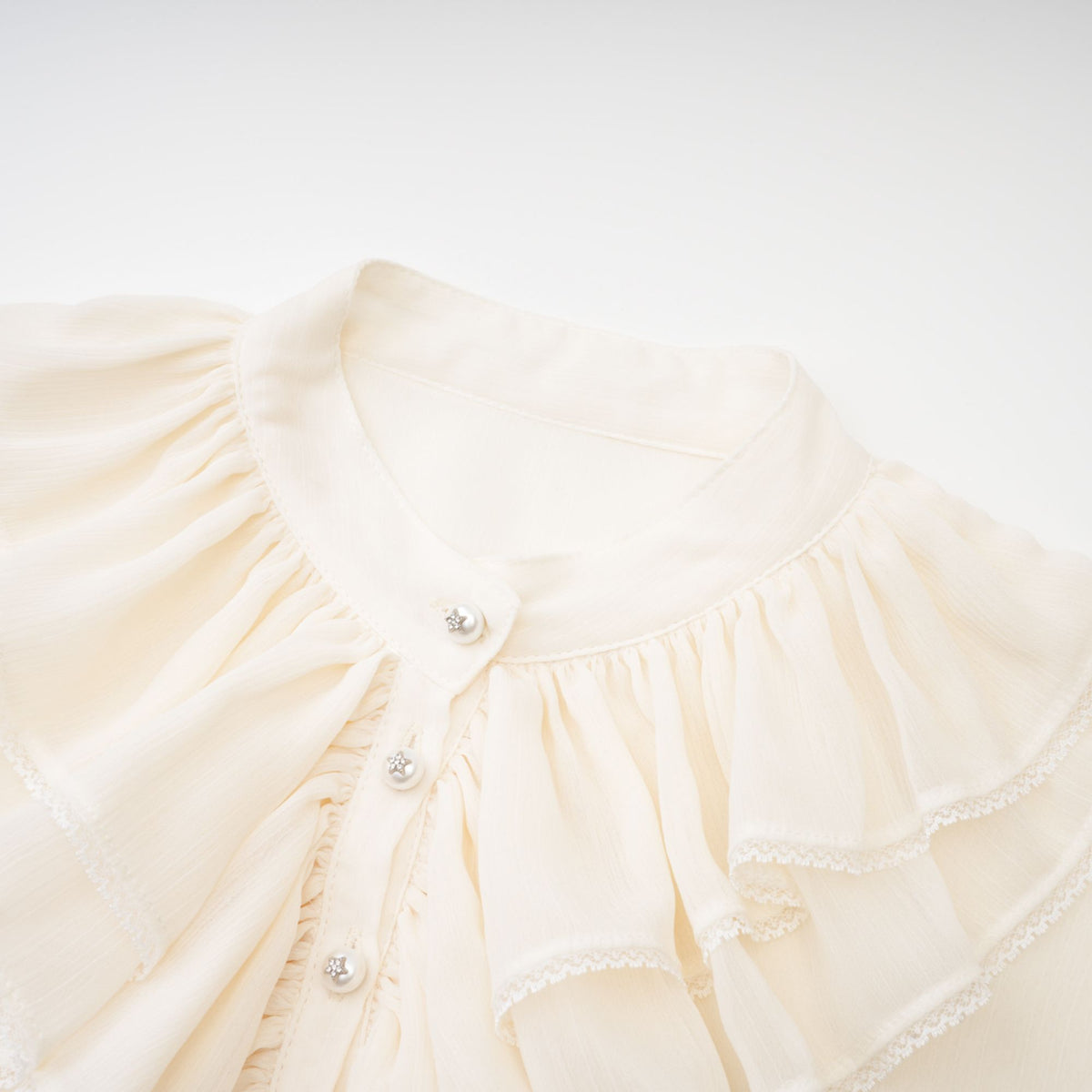 Capucine ruffle gathered top