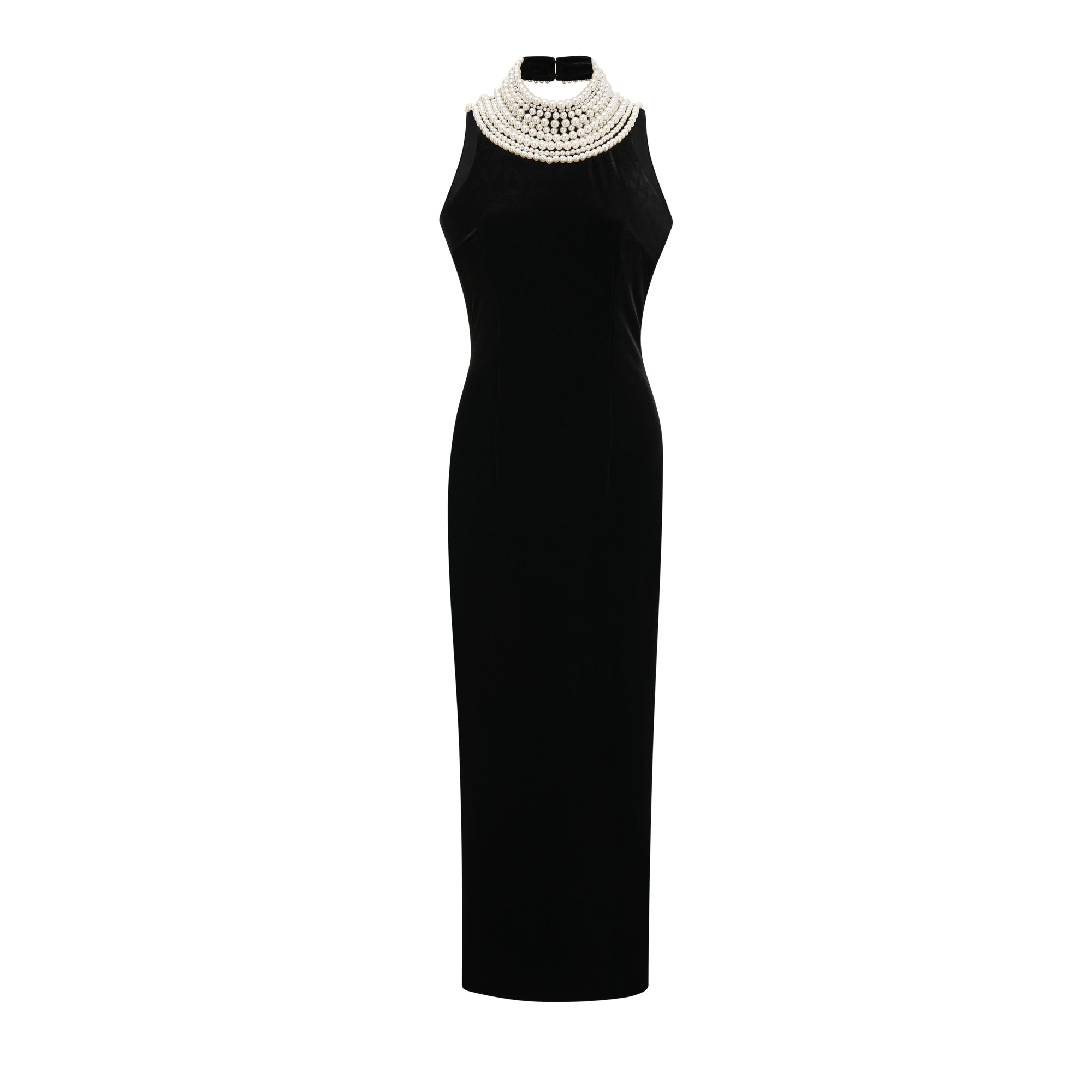 Lucena faux pearl-embellished velvet dress (Final Sale-US Only)