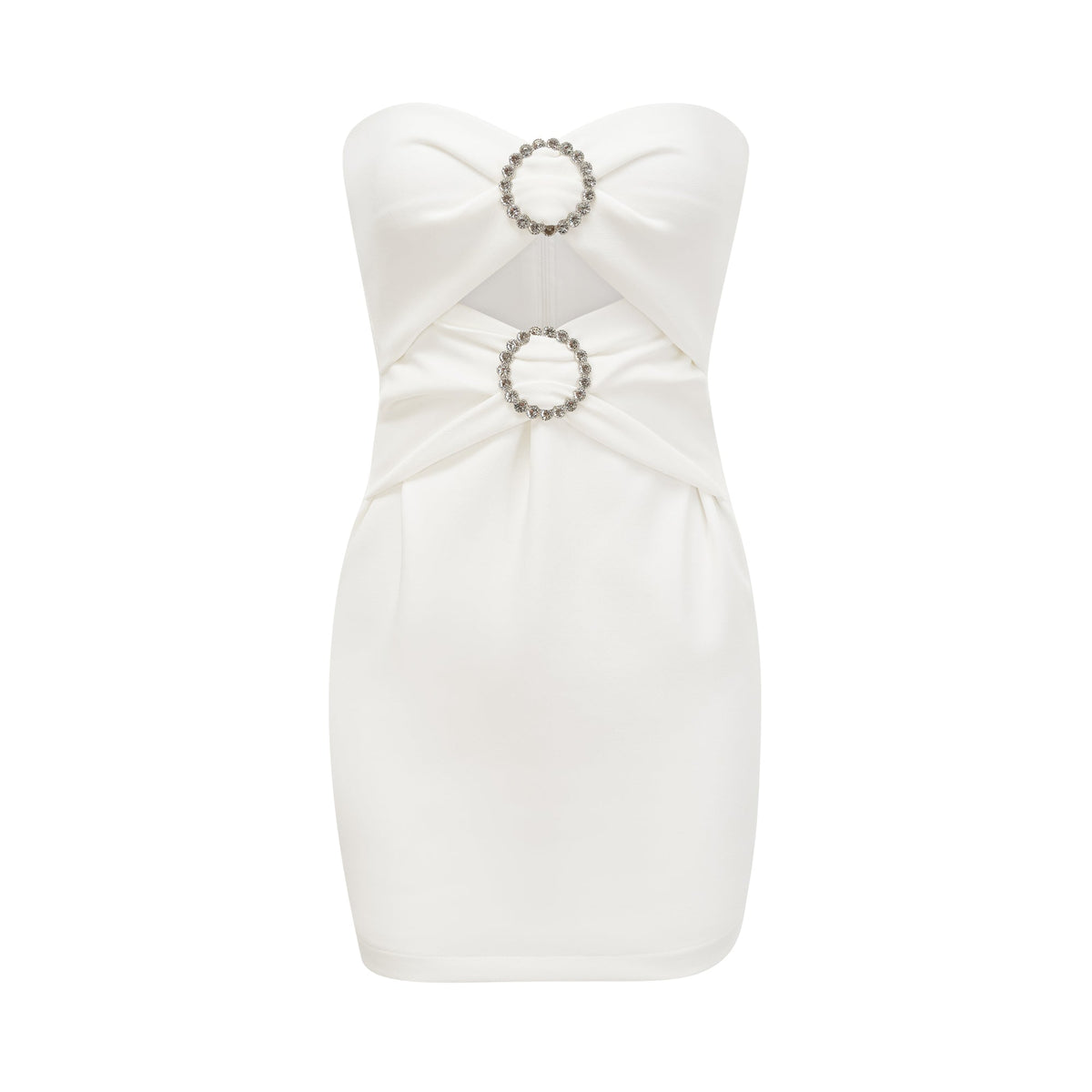 Melina bow-detail crystal mini dress