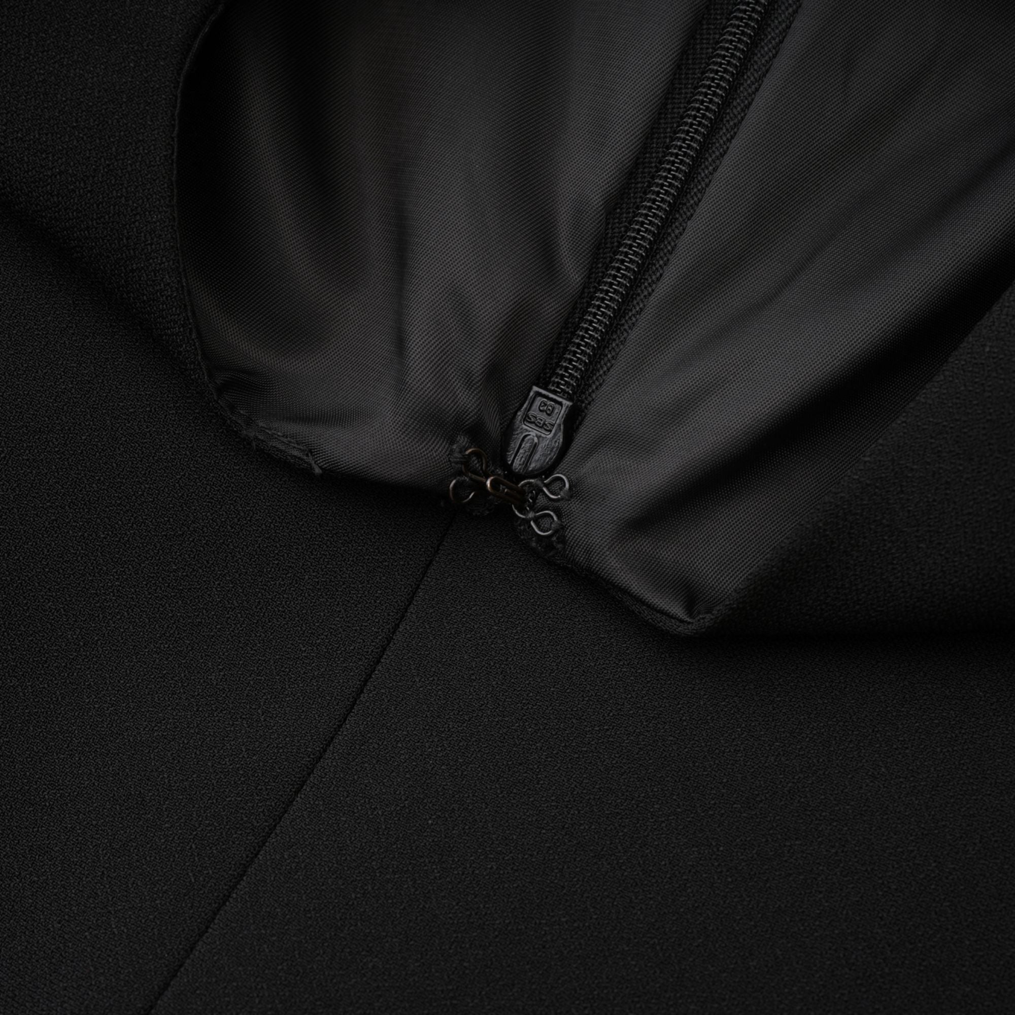 Magali black hourglass shoulder-padded mini dress (Final Sale)