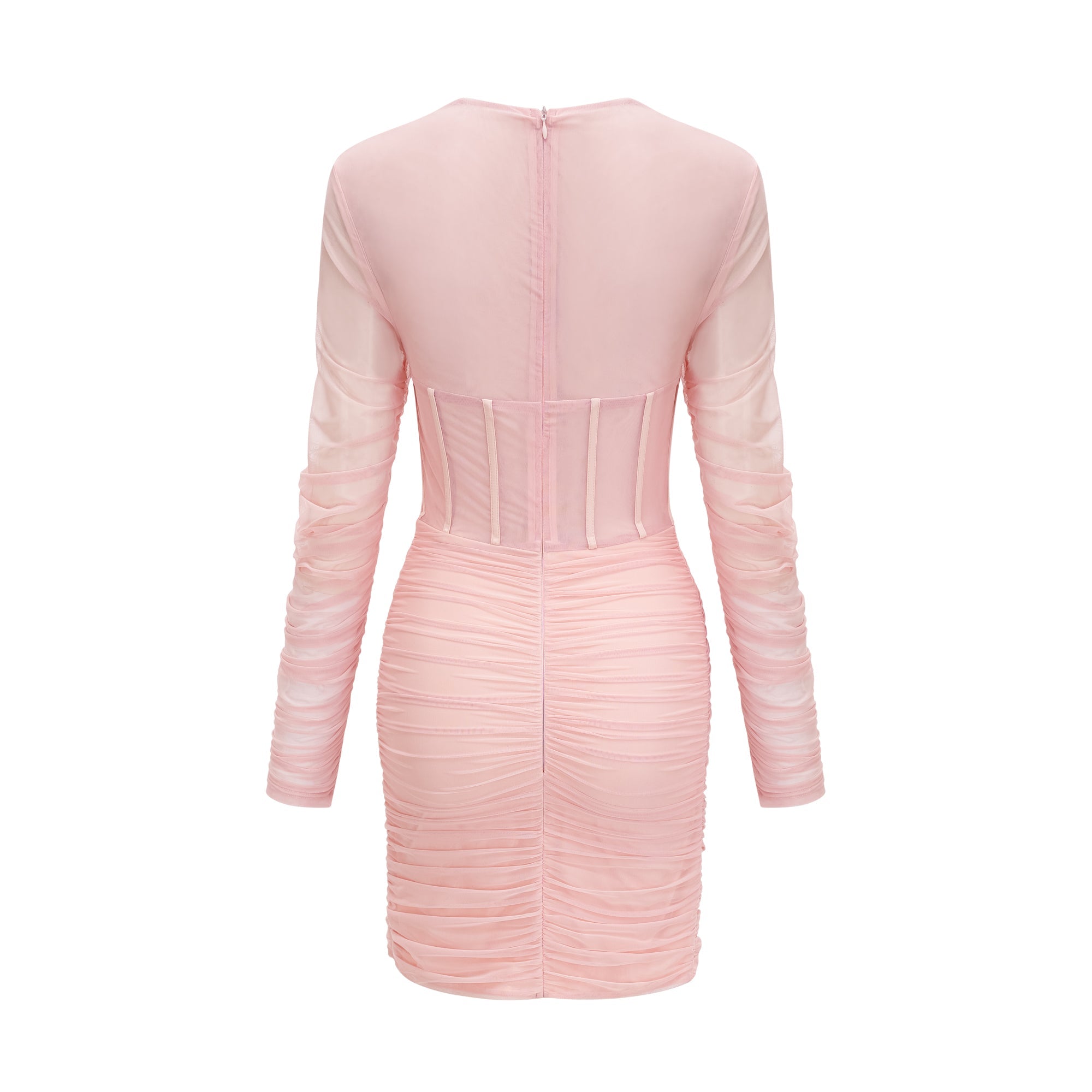 Marie long-sleeved mesh dress - Pink