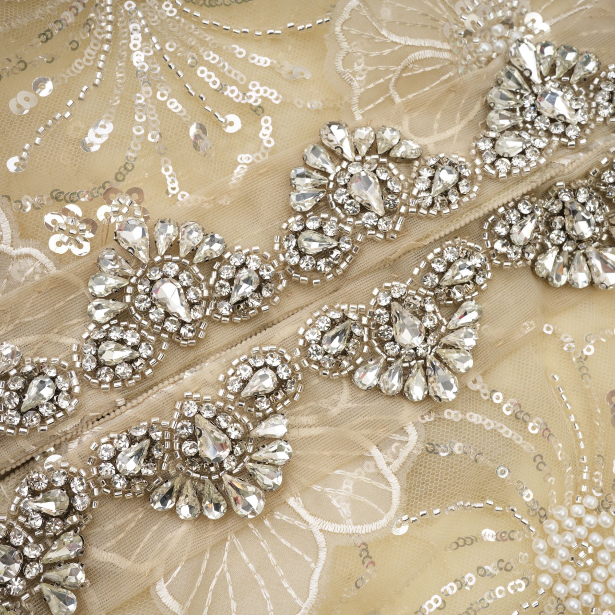 Liane semi-sheer flower beaded organza light luxury jacket (Final Sale-US Only)