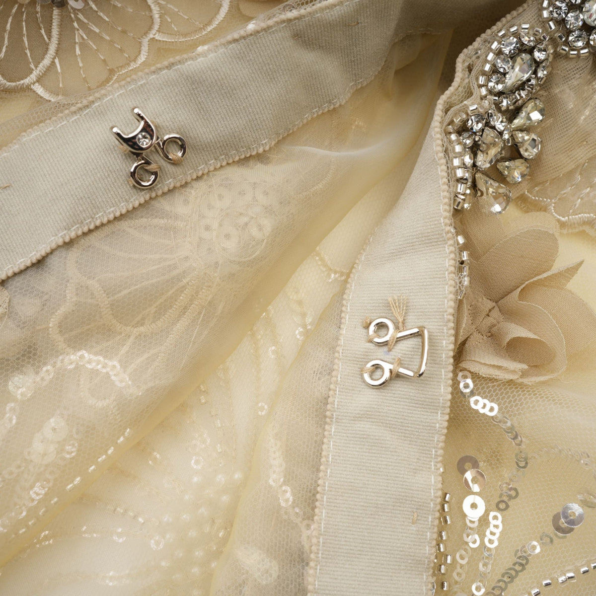 Liane semi-sheer flower beaded organza jacket