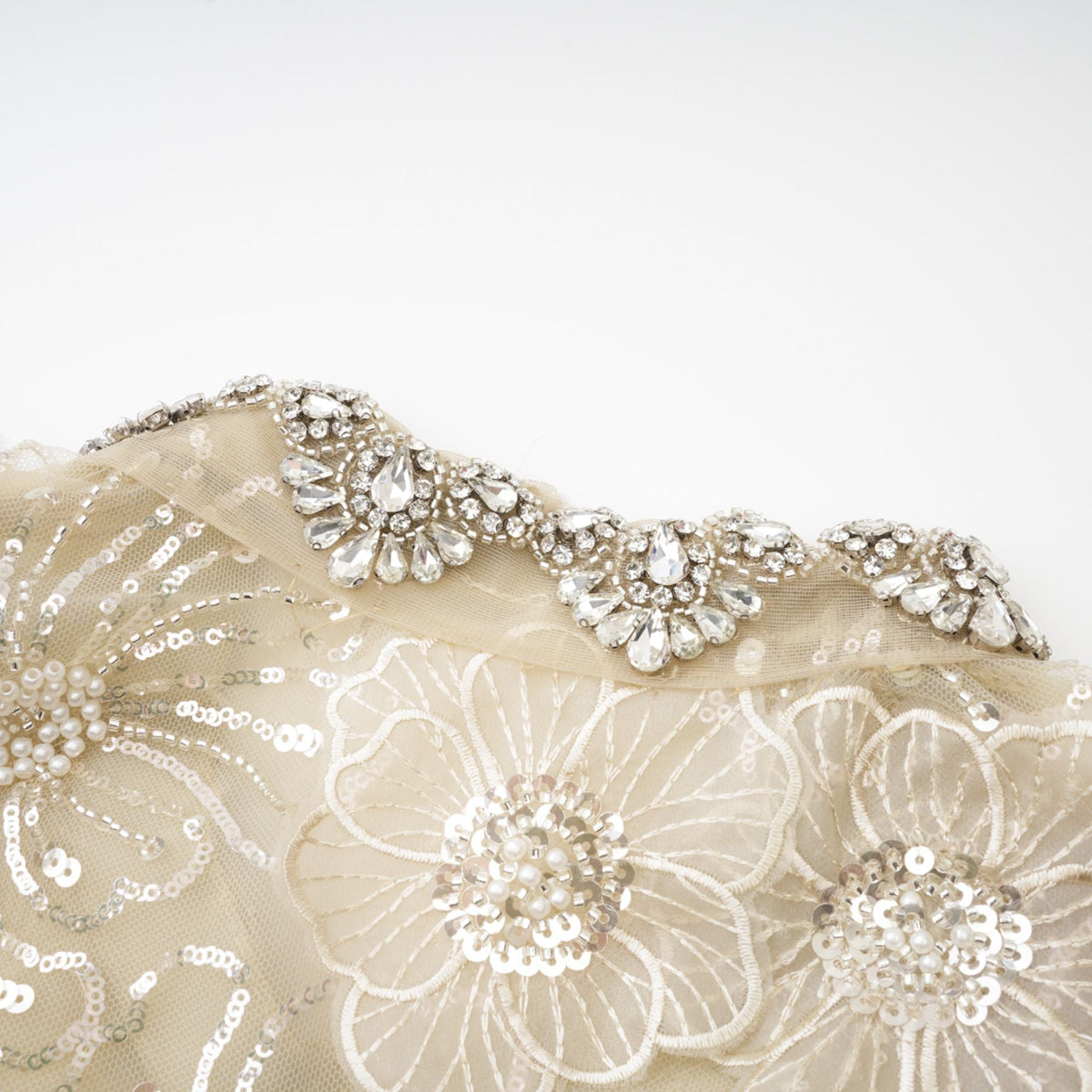 Liane semi-sheer flower beaded organza jacket