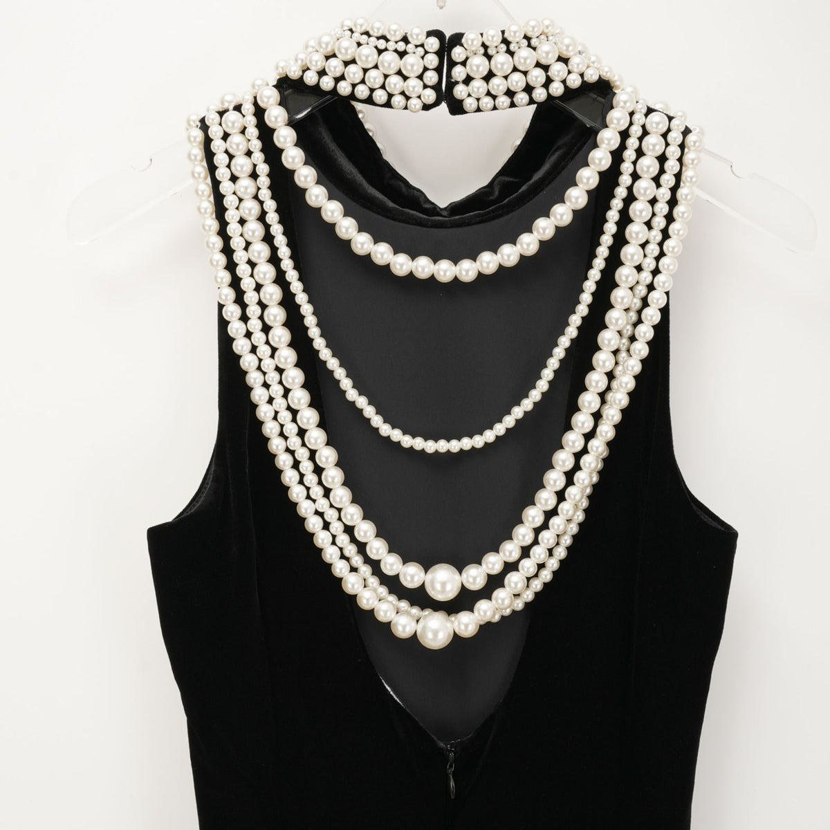 Lucena faux pearl-embellished velvet dress (Final Sale-US Only)
