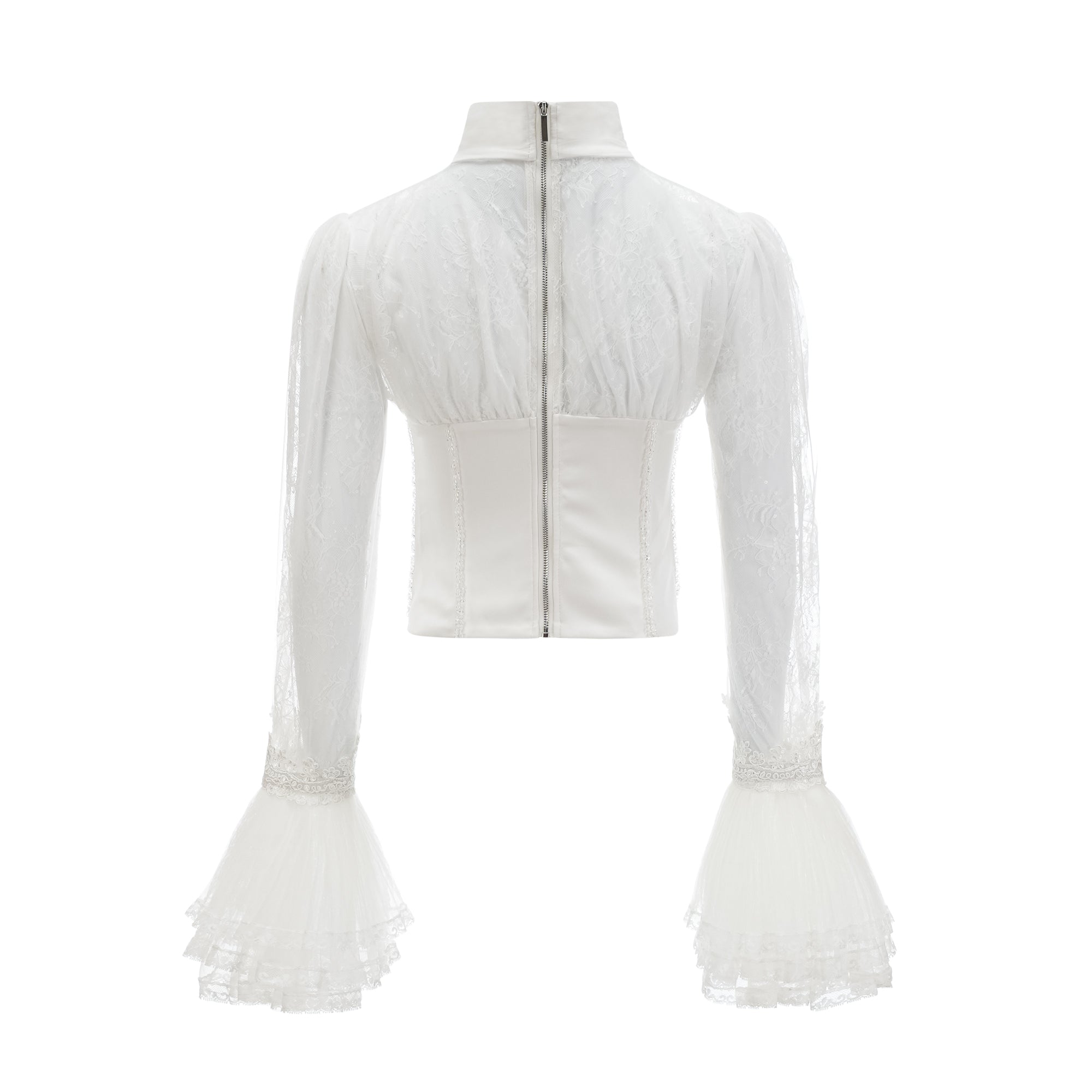 Ellica semi-sheer cropped top (US Only)