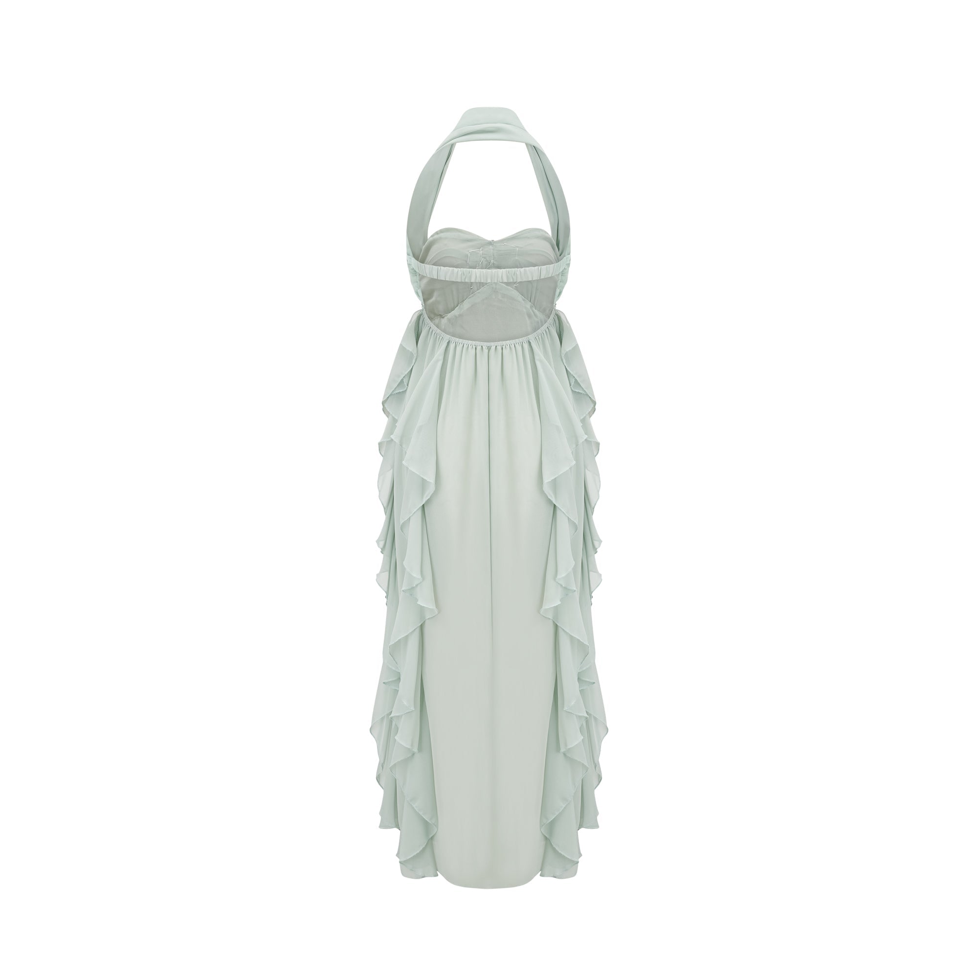 Salilah embellished ruffled midi dress(Final Sale)