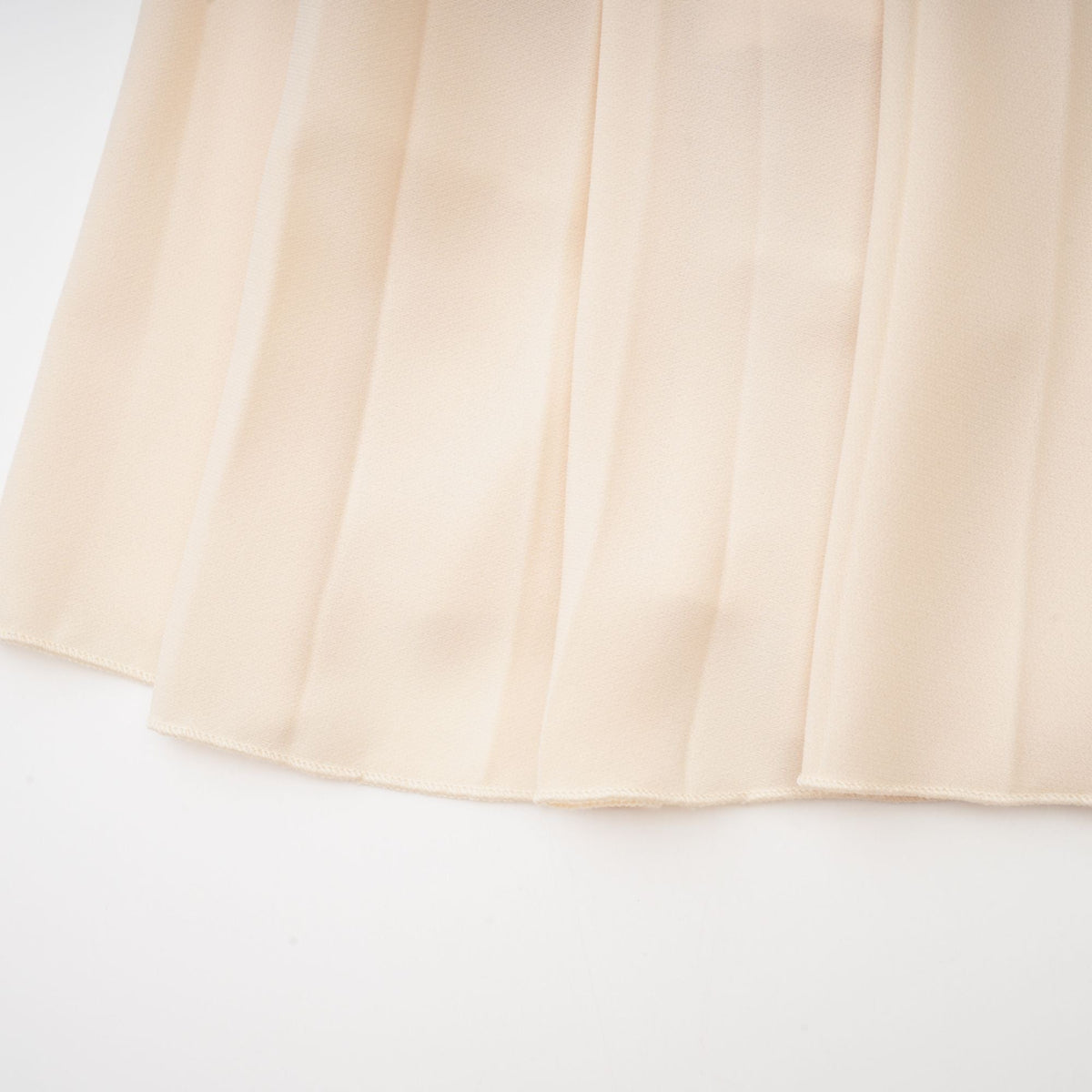 Safiya sleeveless pleated dress - White beige