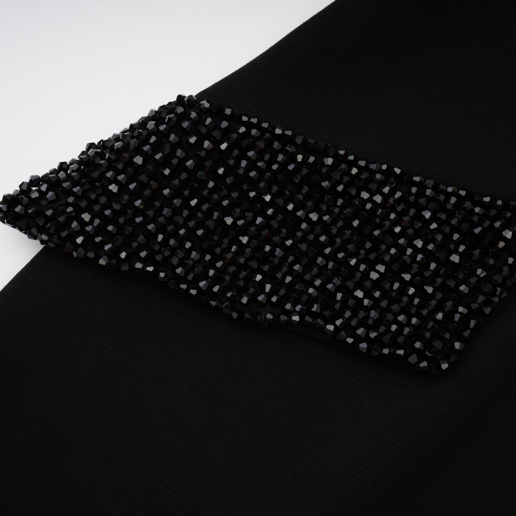 Gaëlle black embellished long-sleeved dress (Final Sale)