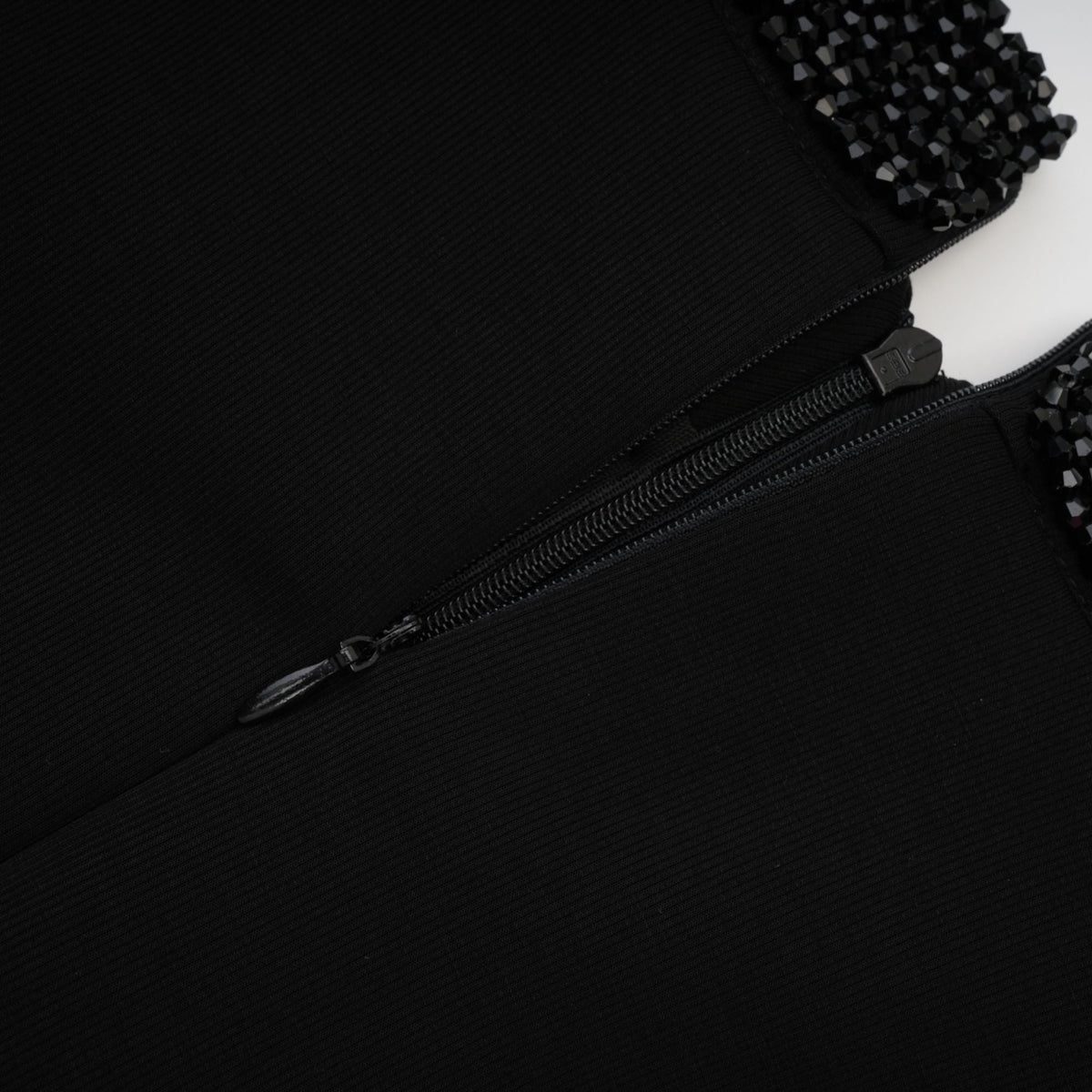 Gaëlle black embellished long-sleeved dress (Final Sale)