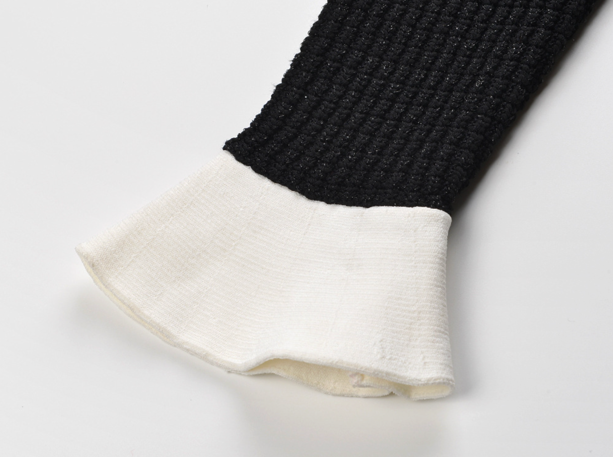 Black Pearl Trim Knit Midi Dress