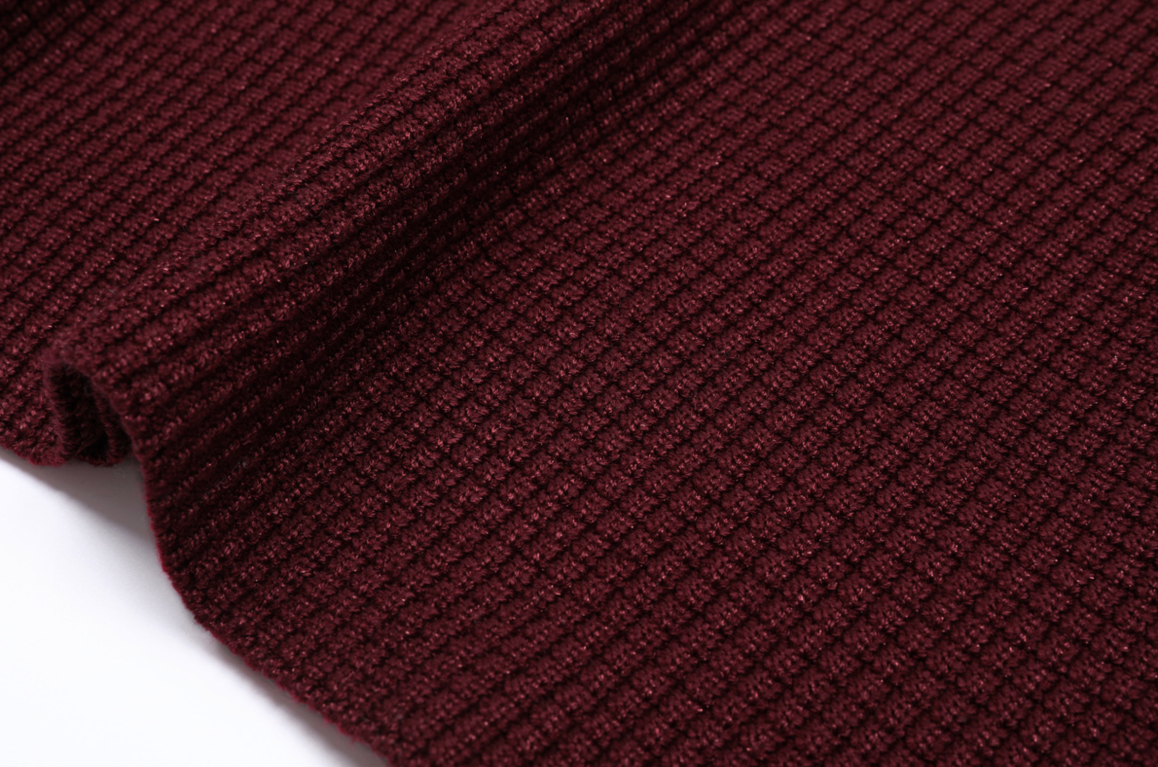 Burgundy Pearl Trim Knit Midi Dress