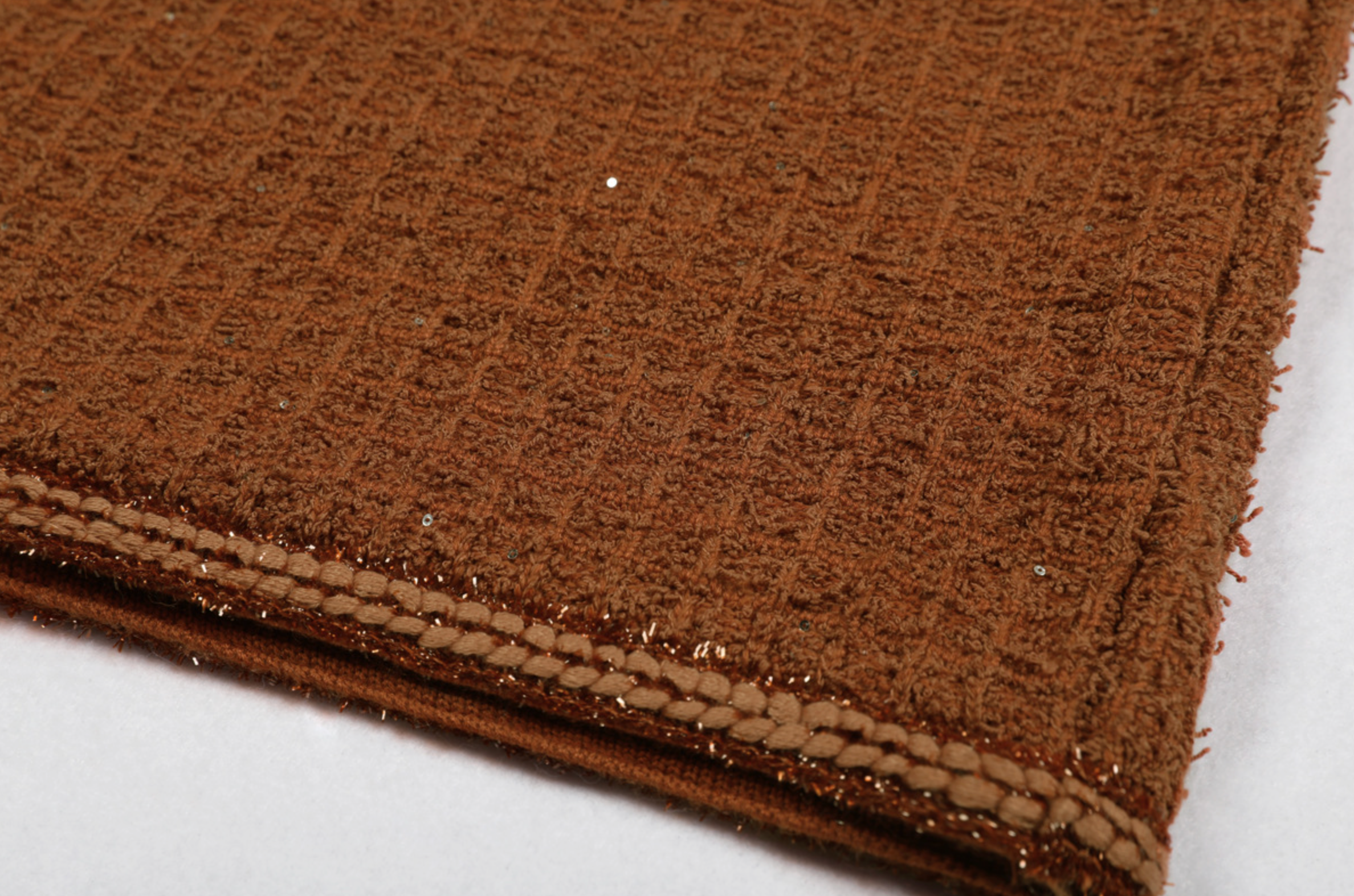 Brown Textured Knit Midi Dress