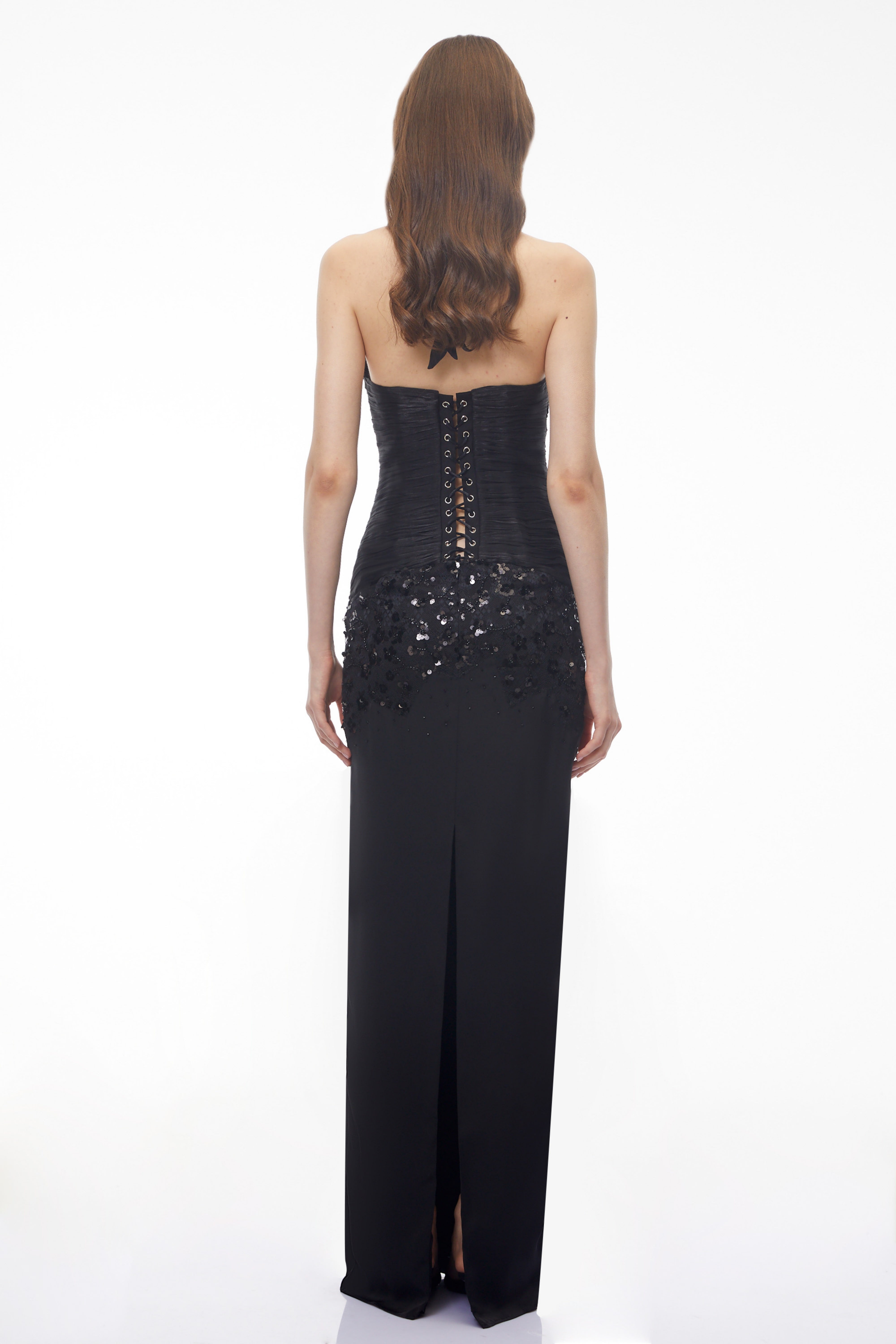 Siphokazi Black Halterneck Embellished Corset Maxi Gown