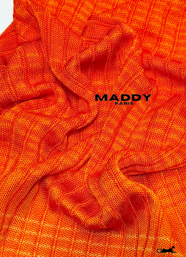 ANDREA Gradient Knitted Maxi Dress Tie-dye - Orange