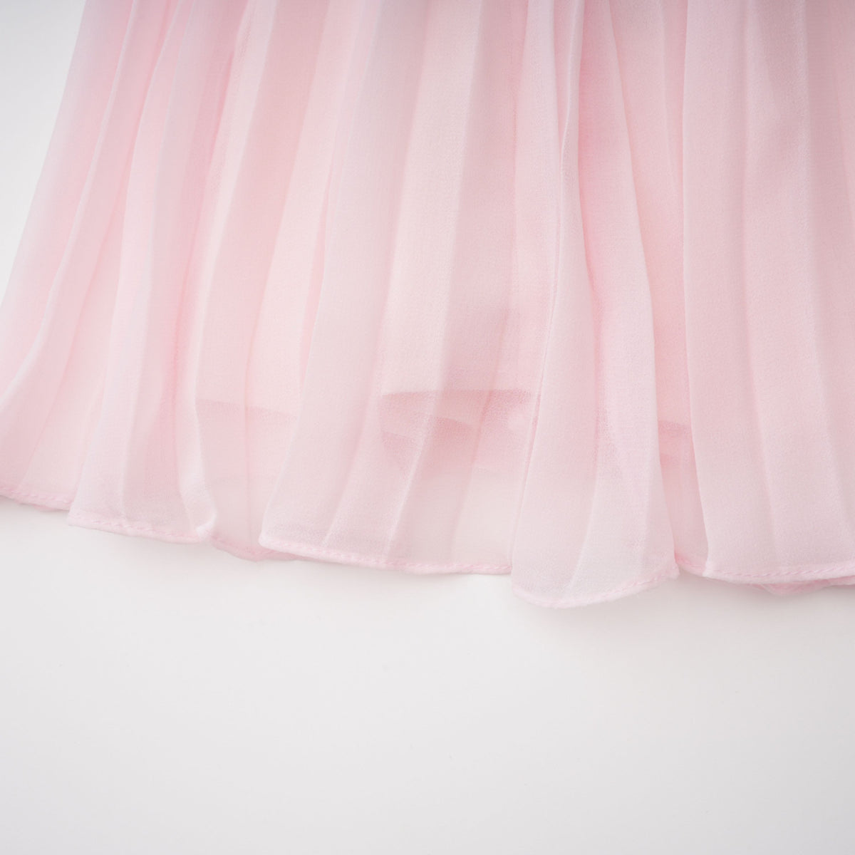 Tahmineh Pink Tweed Pleated Midi Dress