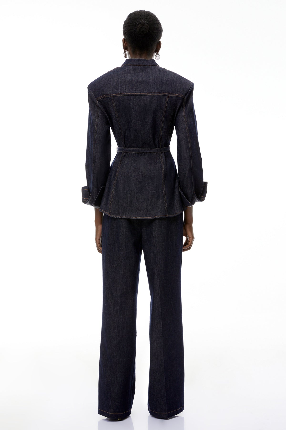 Thaddeus Blue Belted Blazer & Trousers Set