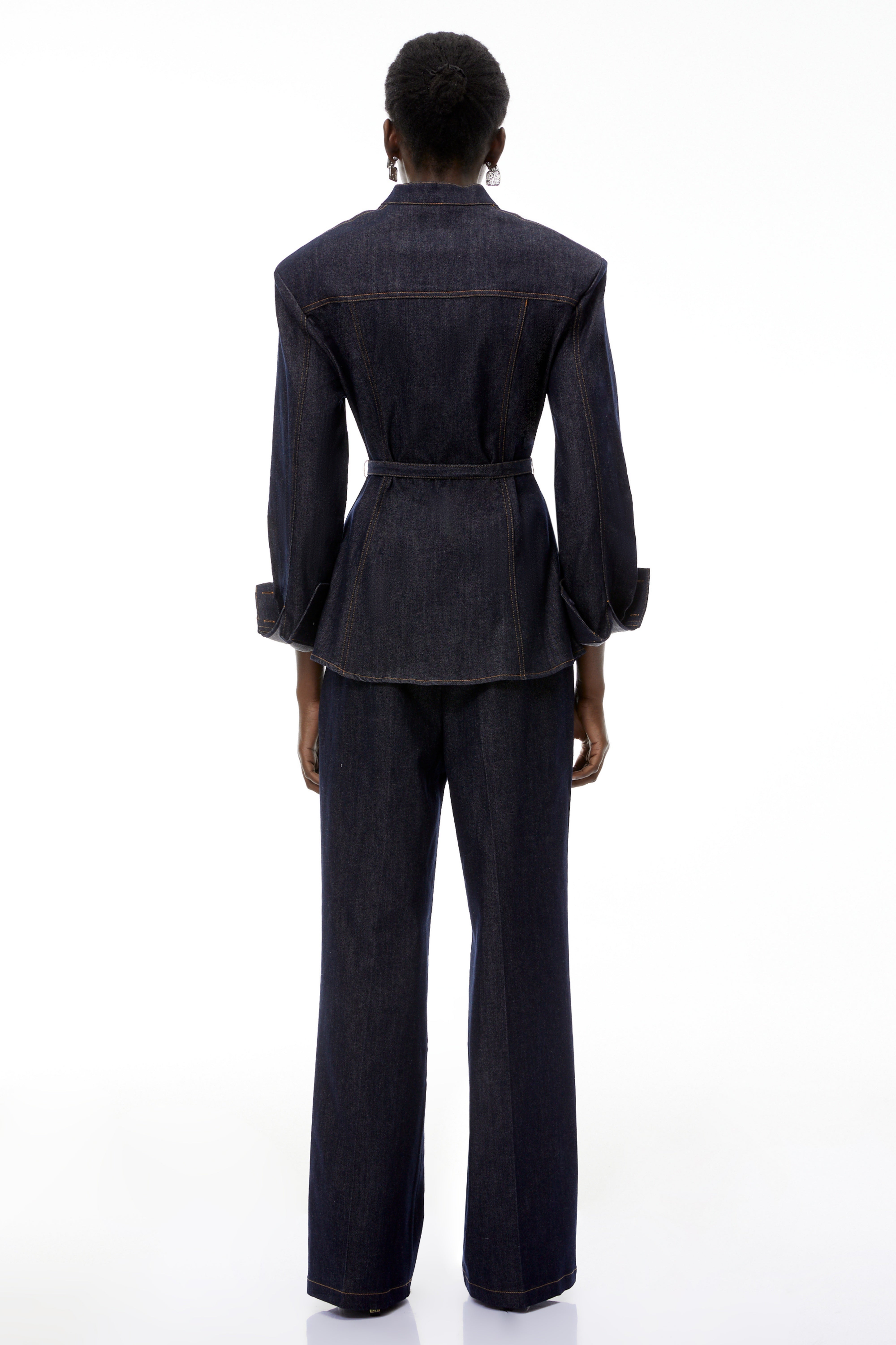 Thaddeus Blue Belted Blazer & Trousers Set (Final Sale-US Only)
