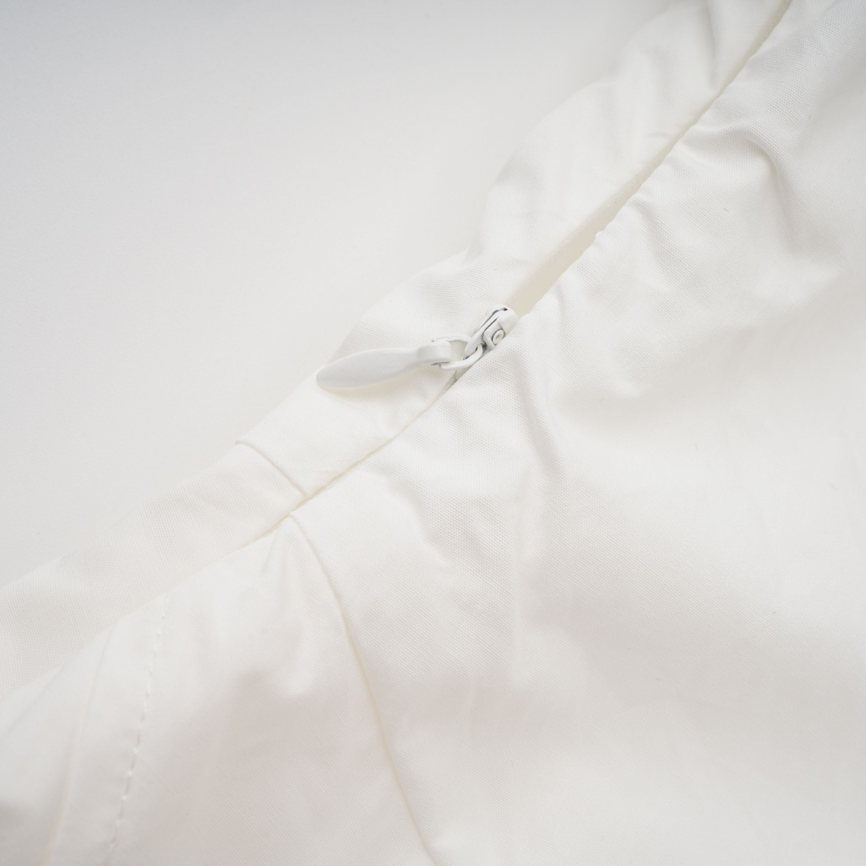 Tímea White Asymmetrical Mini Shirt Dress
