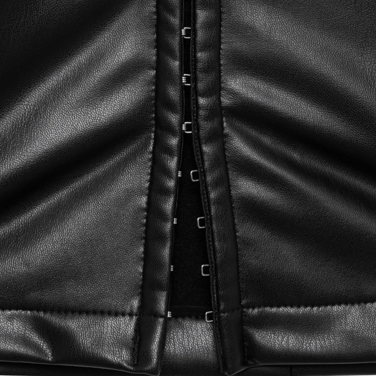 Trine Black Cut Out Leather Top