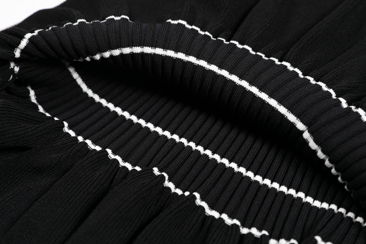 SANDRO ELINE KNIT MIDI DRESS - BLACK