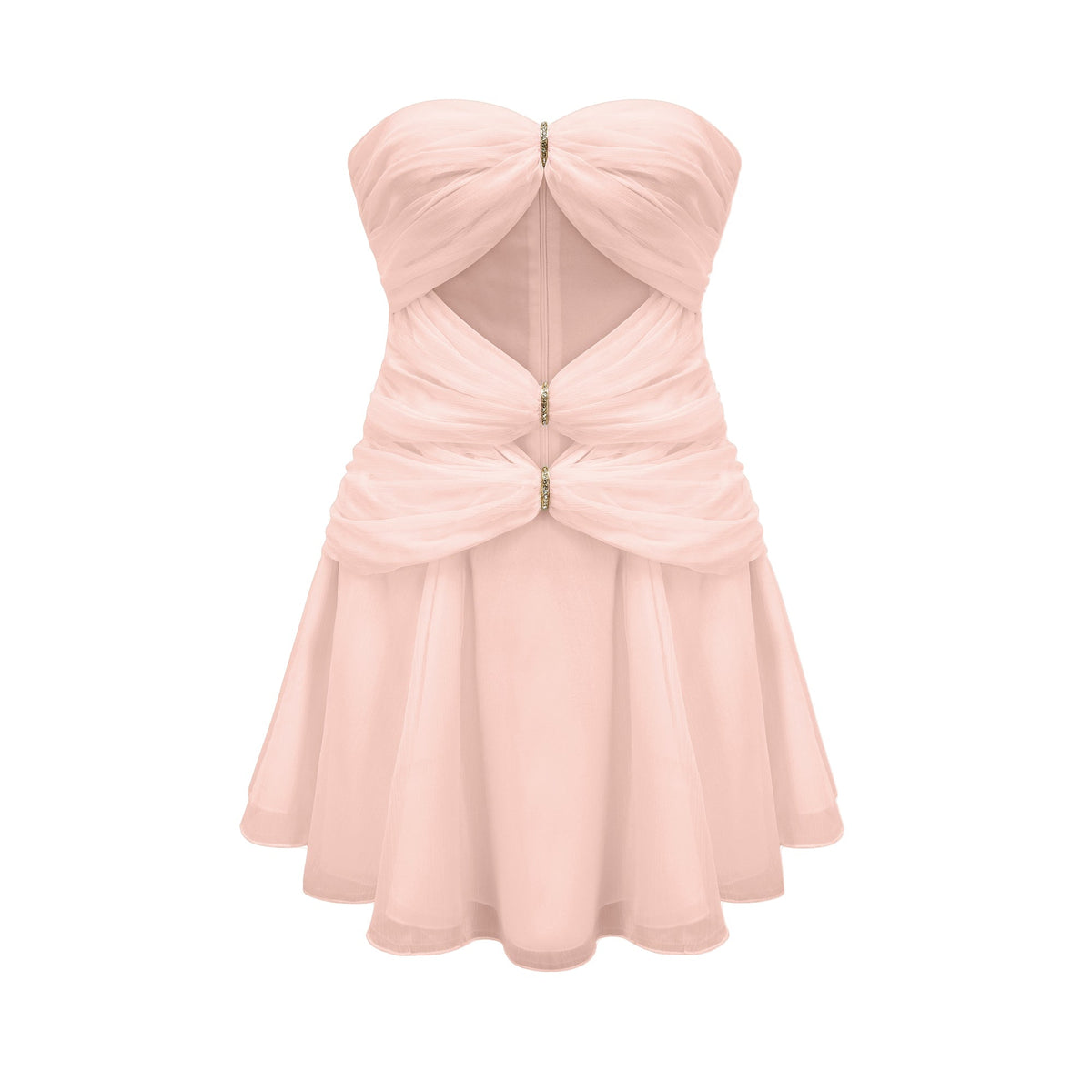 Émilienne cut-out pleated off-shoulder mini dress (Final Sale-US Only)
