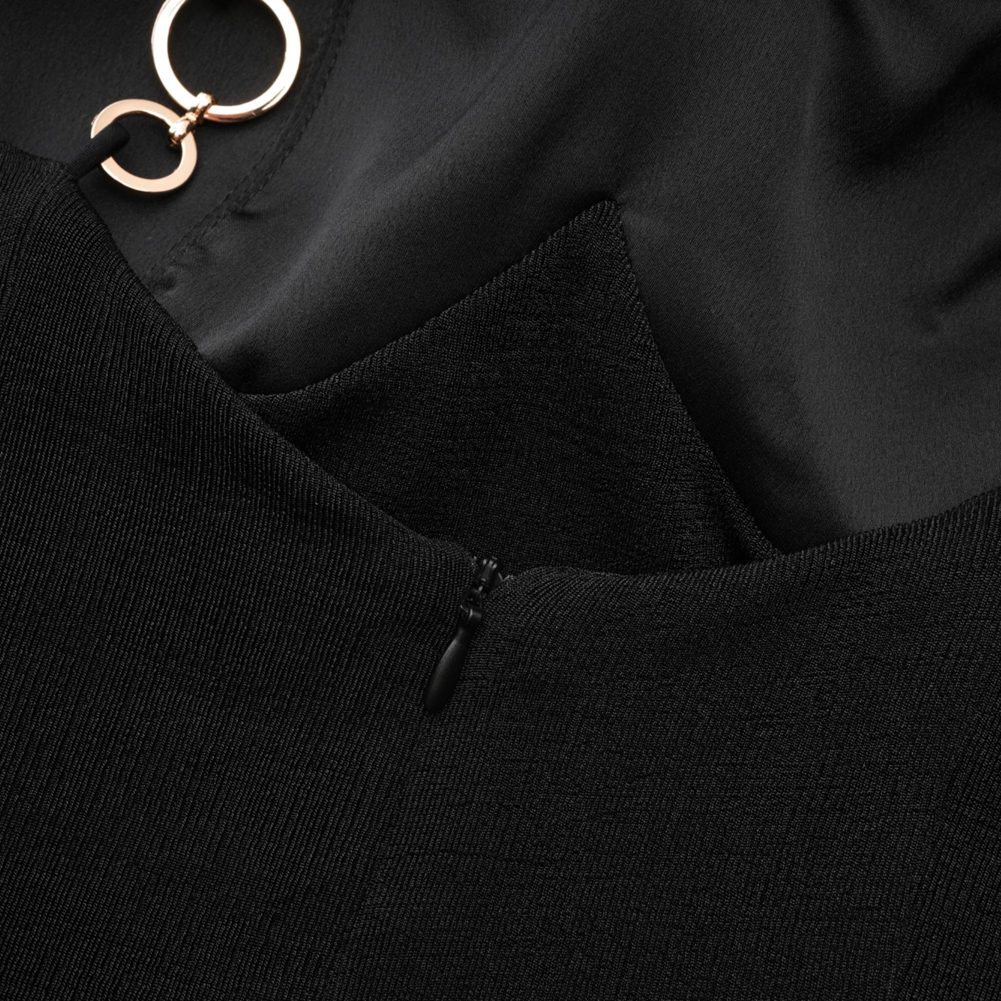 Ailbhe black bustier midi dress (US Only)