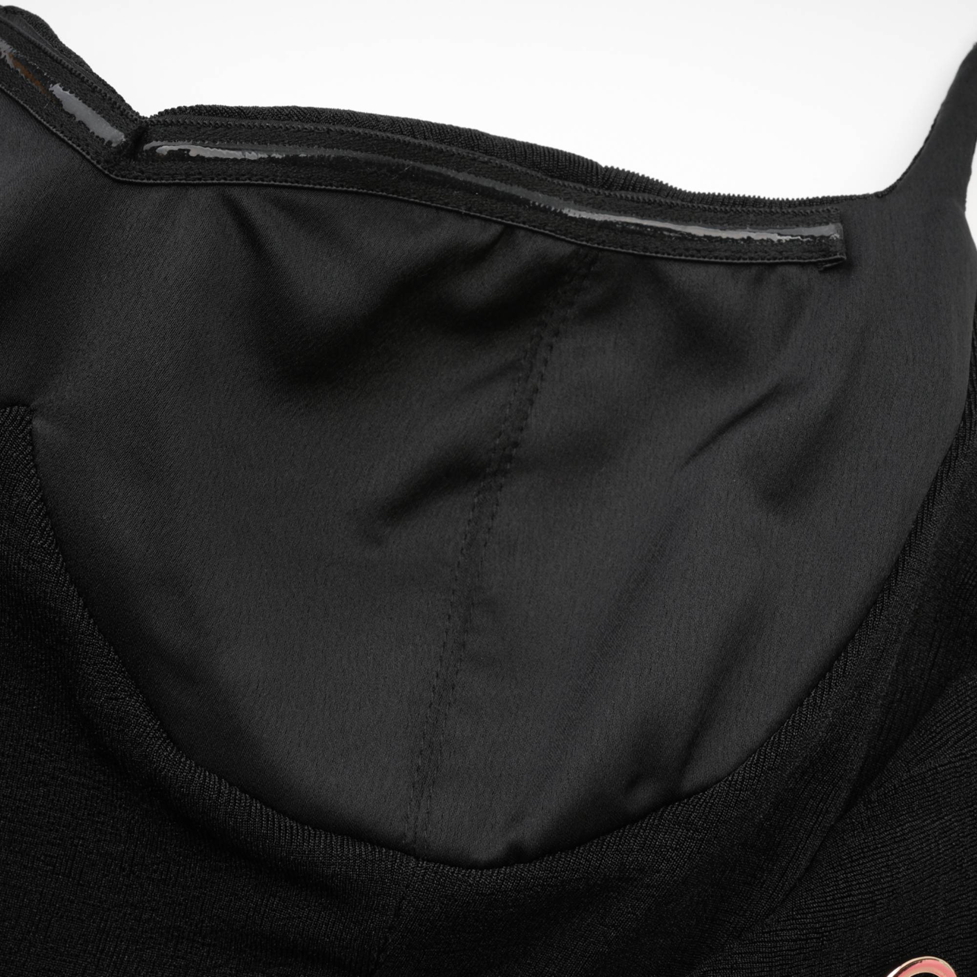 Ailbhe black bustier midi dress