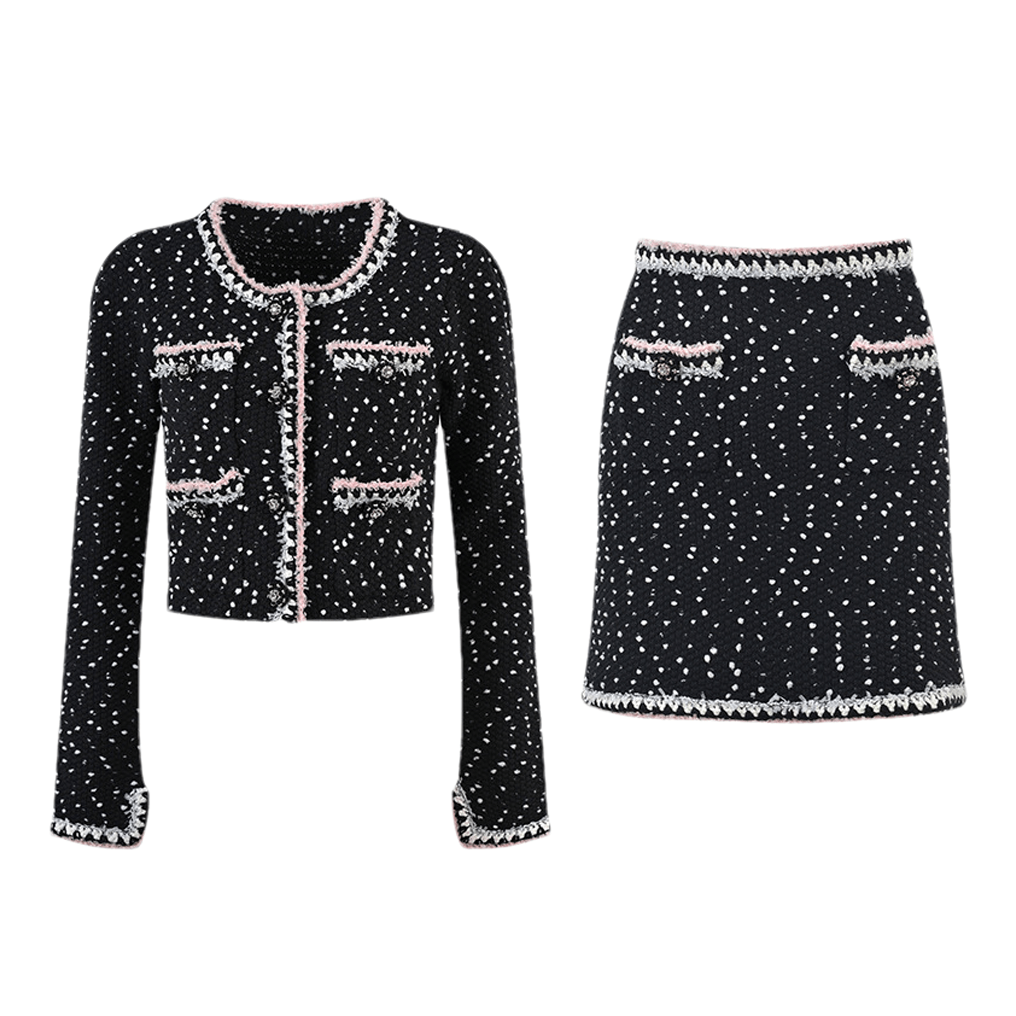 Alizée cropped jacket & skirt matching set