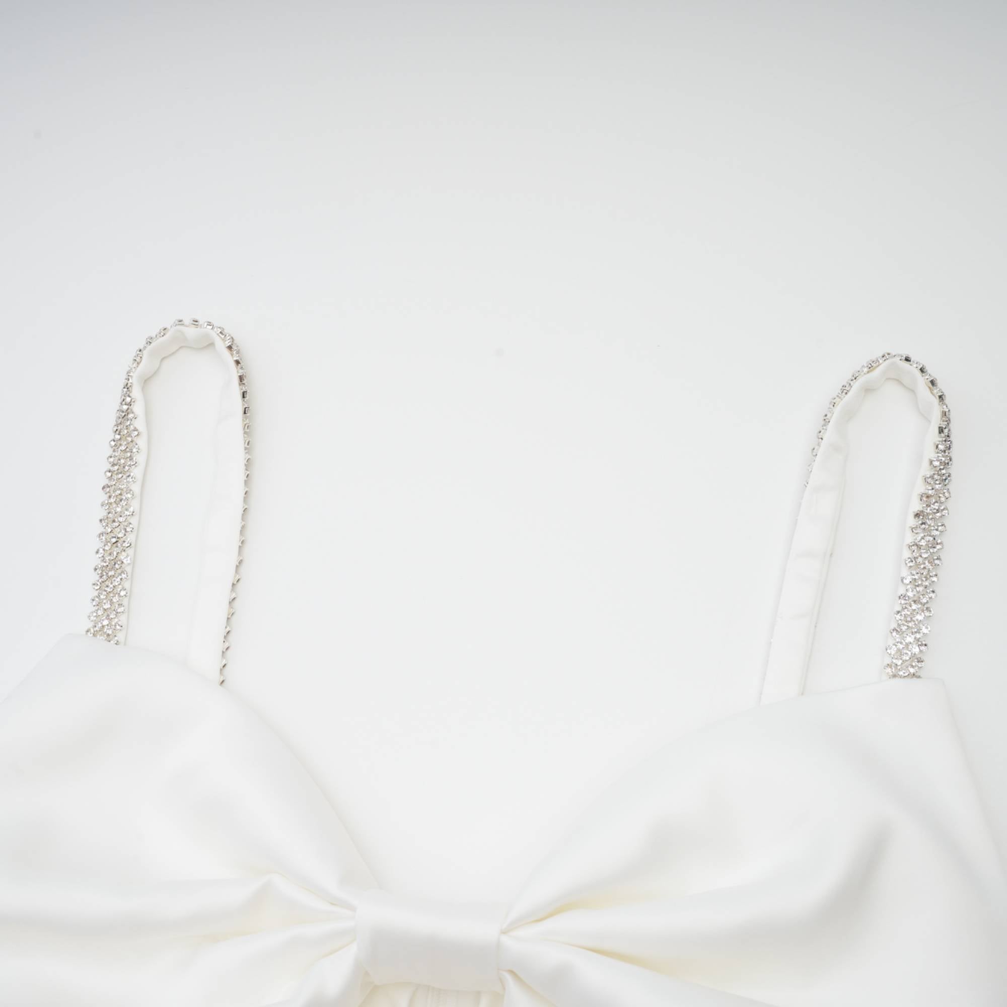 Anastasia white crystal-embellished mini dress