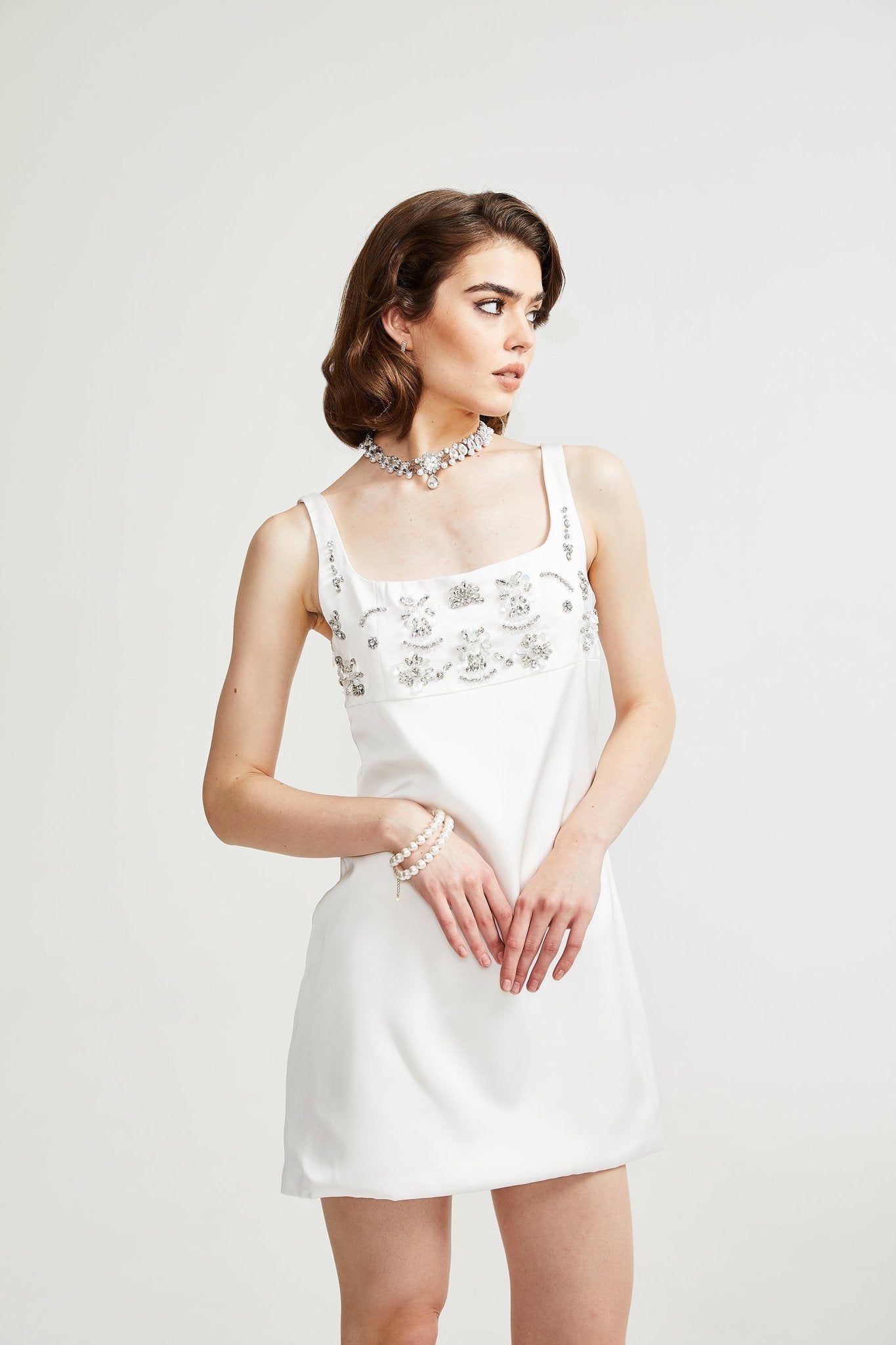 Ardelle Embellished Mini Dress (US Only)