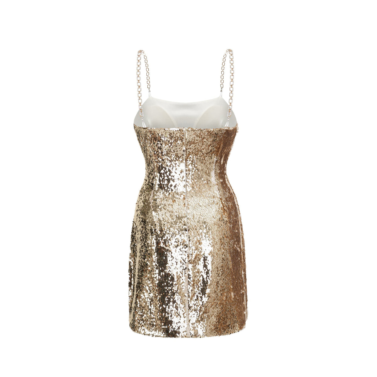Arianwen gold reversible mini dress