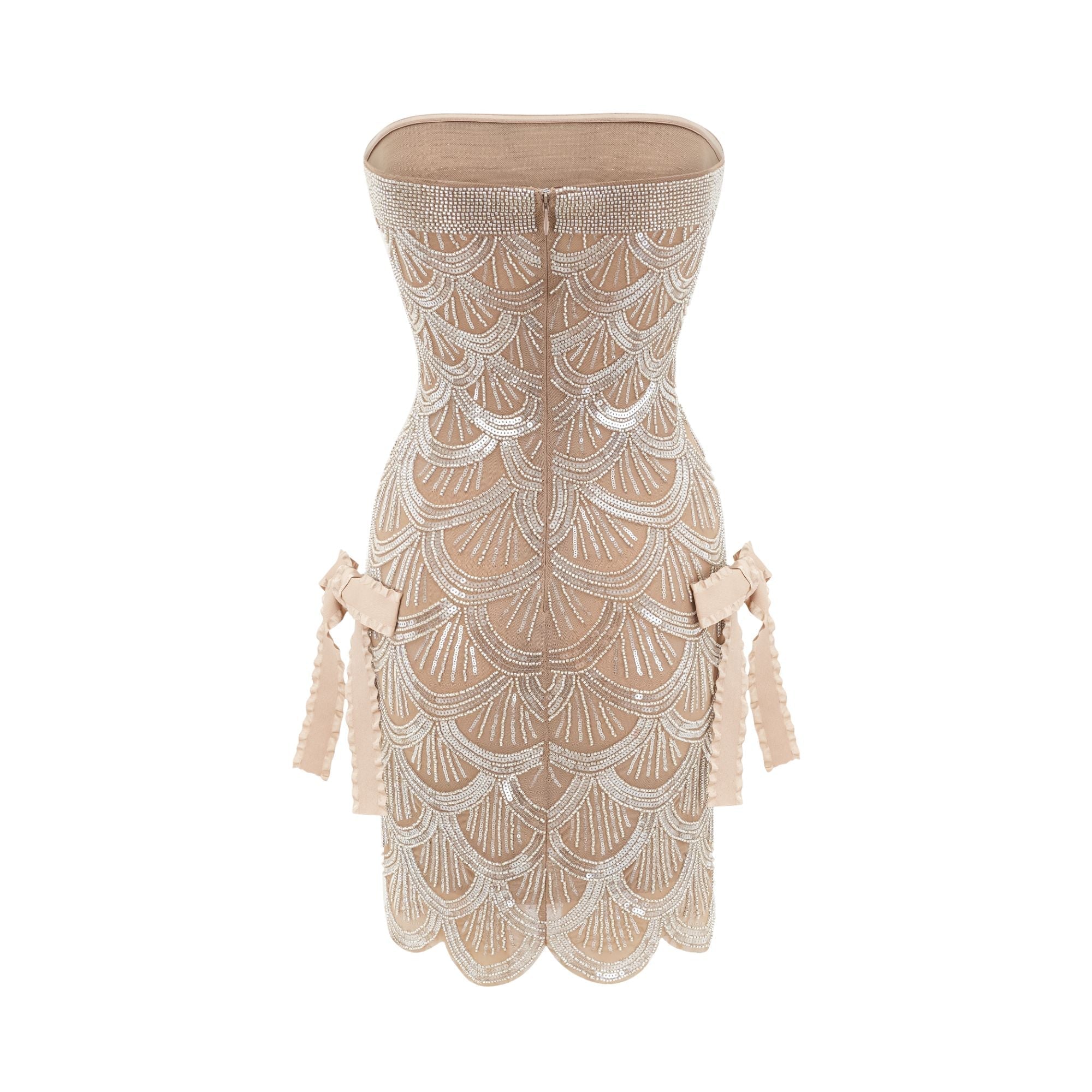 Astrid brown embellished mini dress