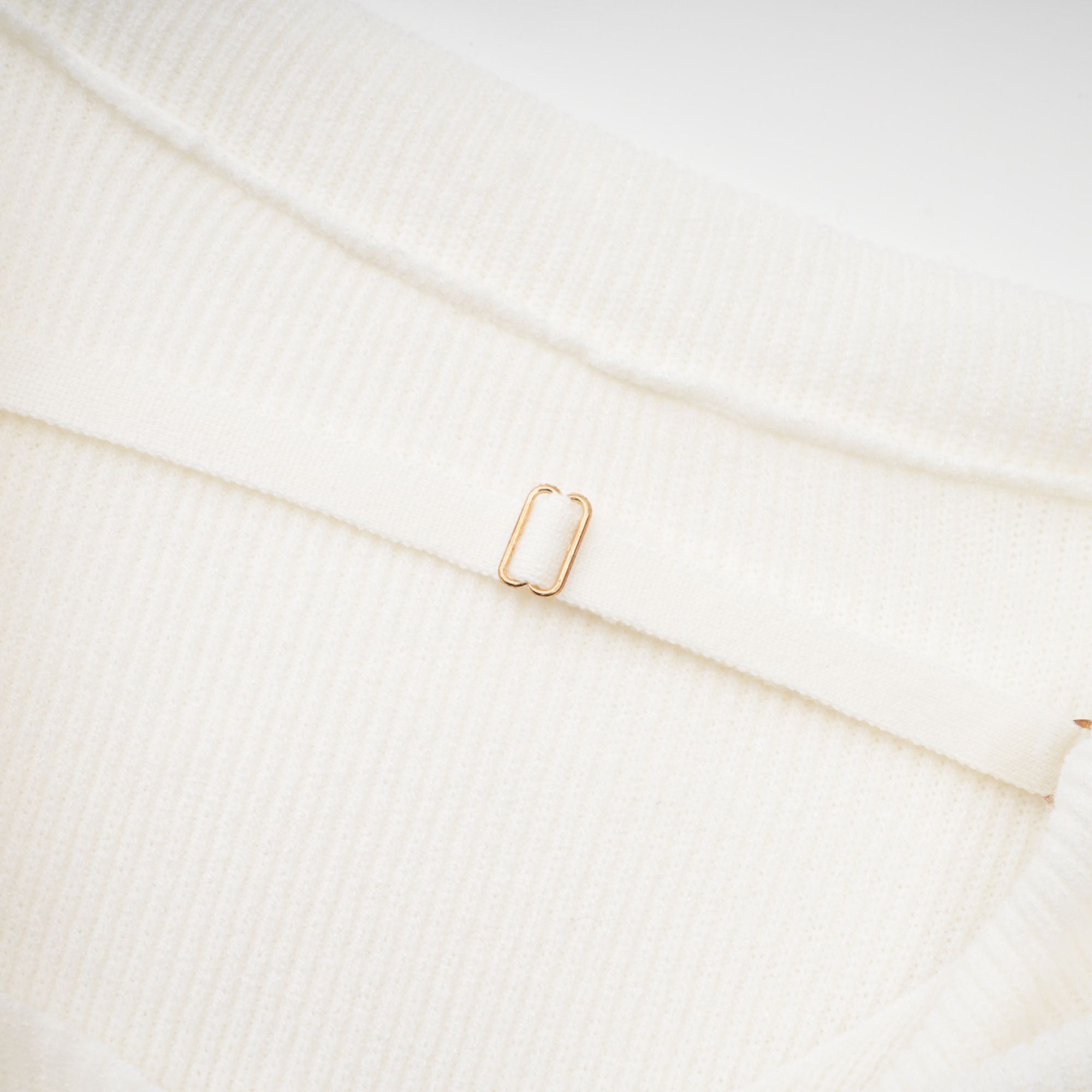Ava knitted strapless long-sleeve top