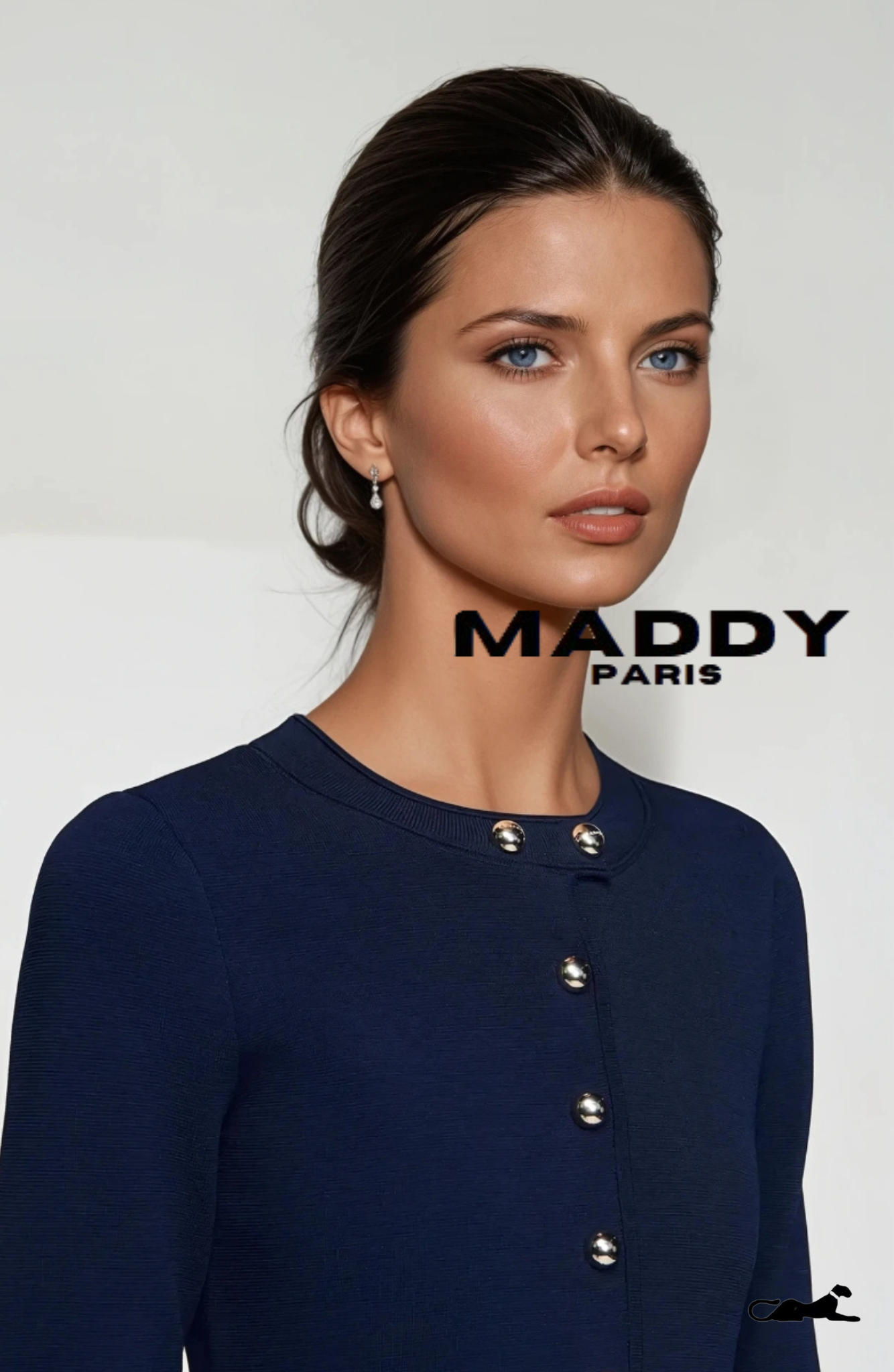 SOFIA SANDRO LUXE KNIT MINI DRESS - MIDNIGHT BLUE