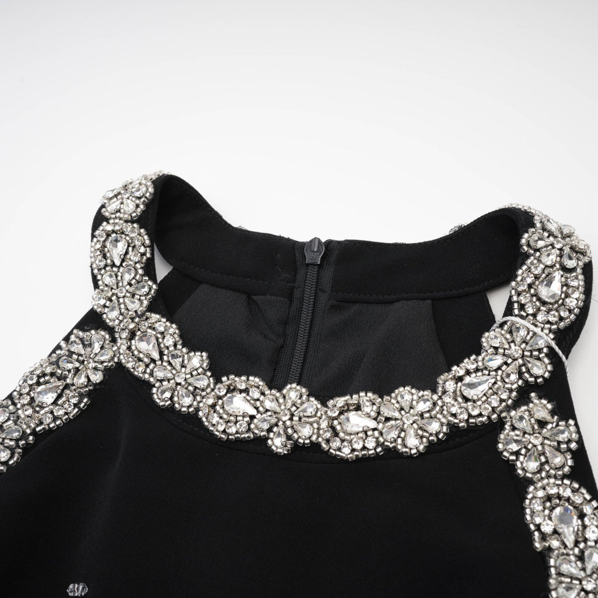 Babette Black Crystal Embellished Mini Dress (Final Sale-US Only)