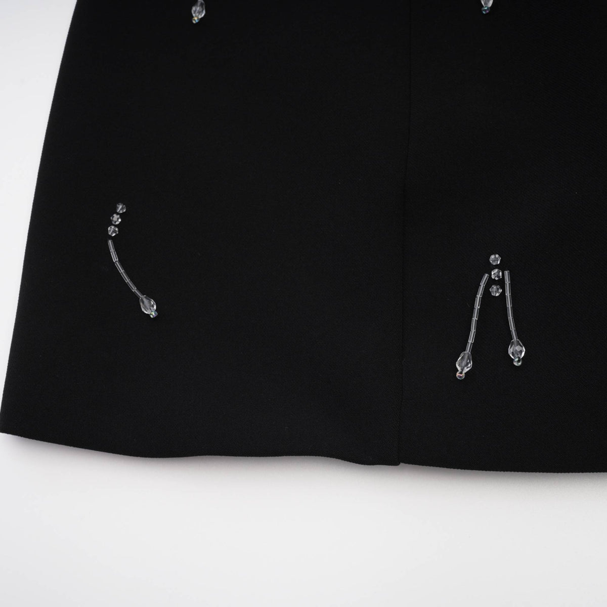 Babette crystal-embellished black mini dress - Black