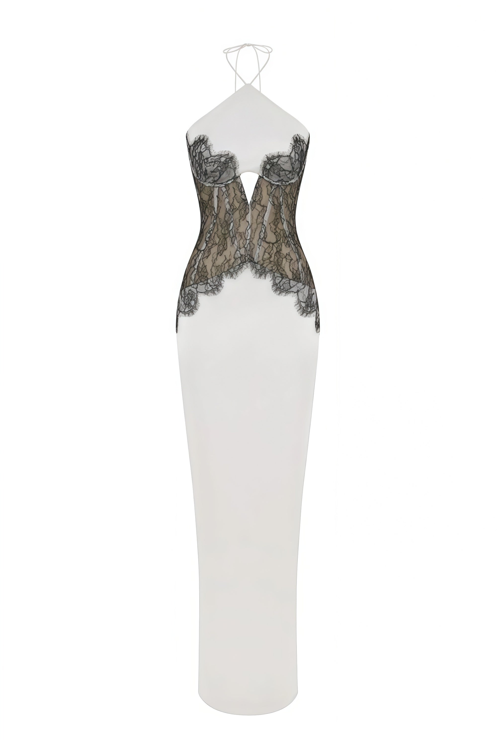 Mirabeau White Cut-out Lace Maxi Dress