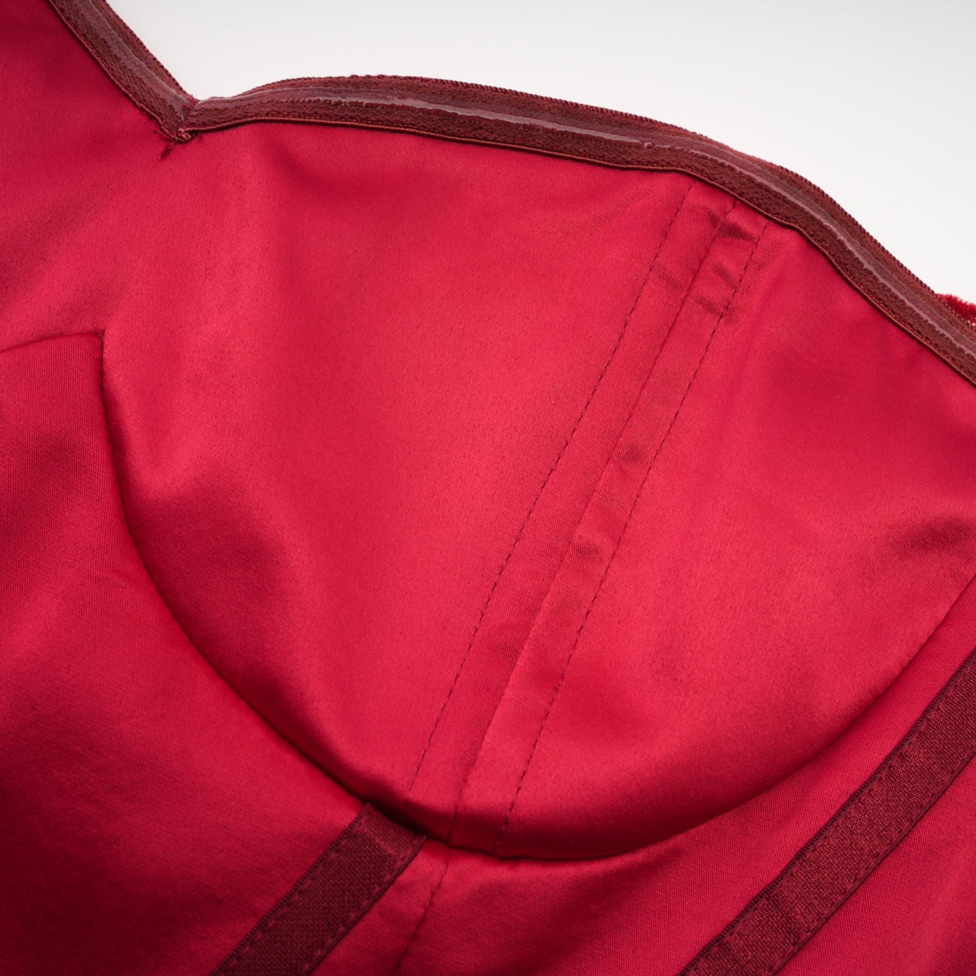 Belle red embellished midi dress (with gloves)