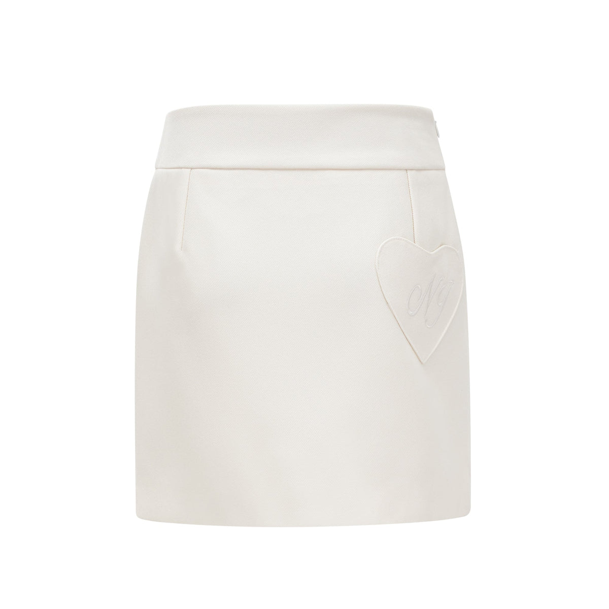 Caitlin white faux-fur jacket & skirt matching set
