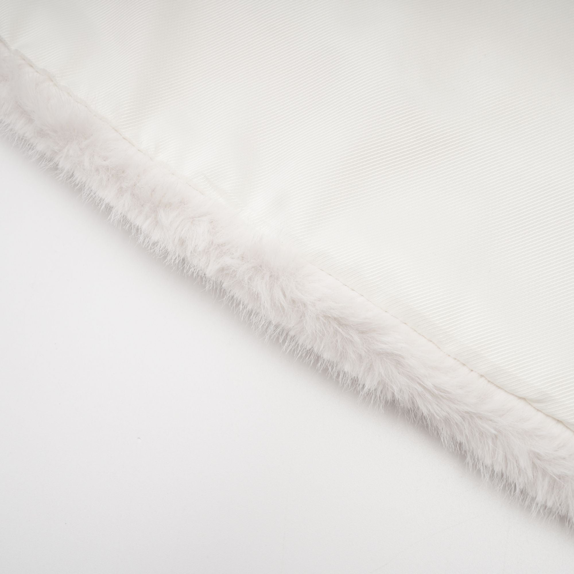 Caitlin white faux-fur jacket & skirt matching set