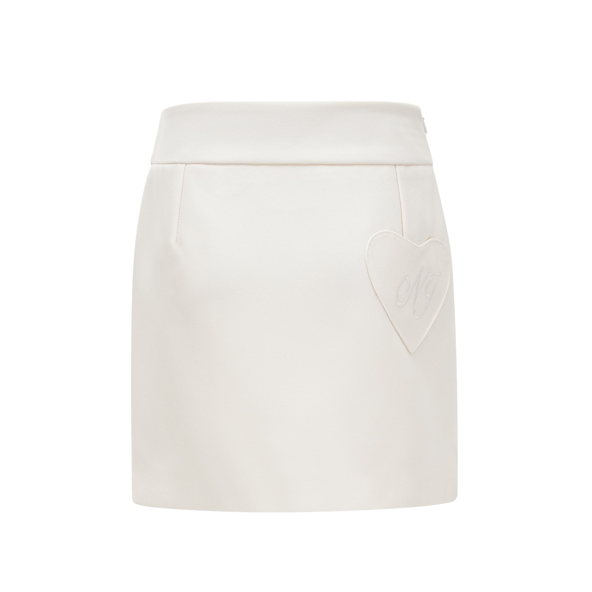 Caitlin white faux-fur jacket & skirt matching set